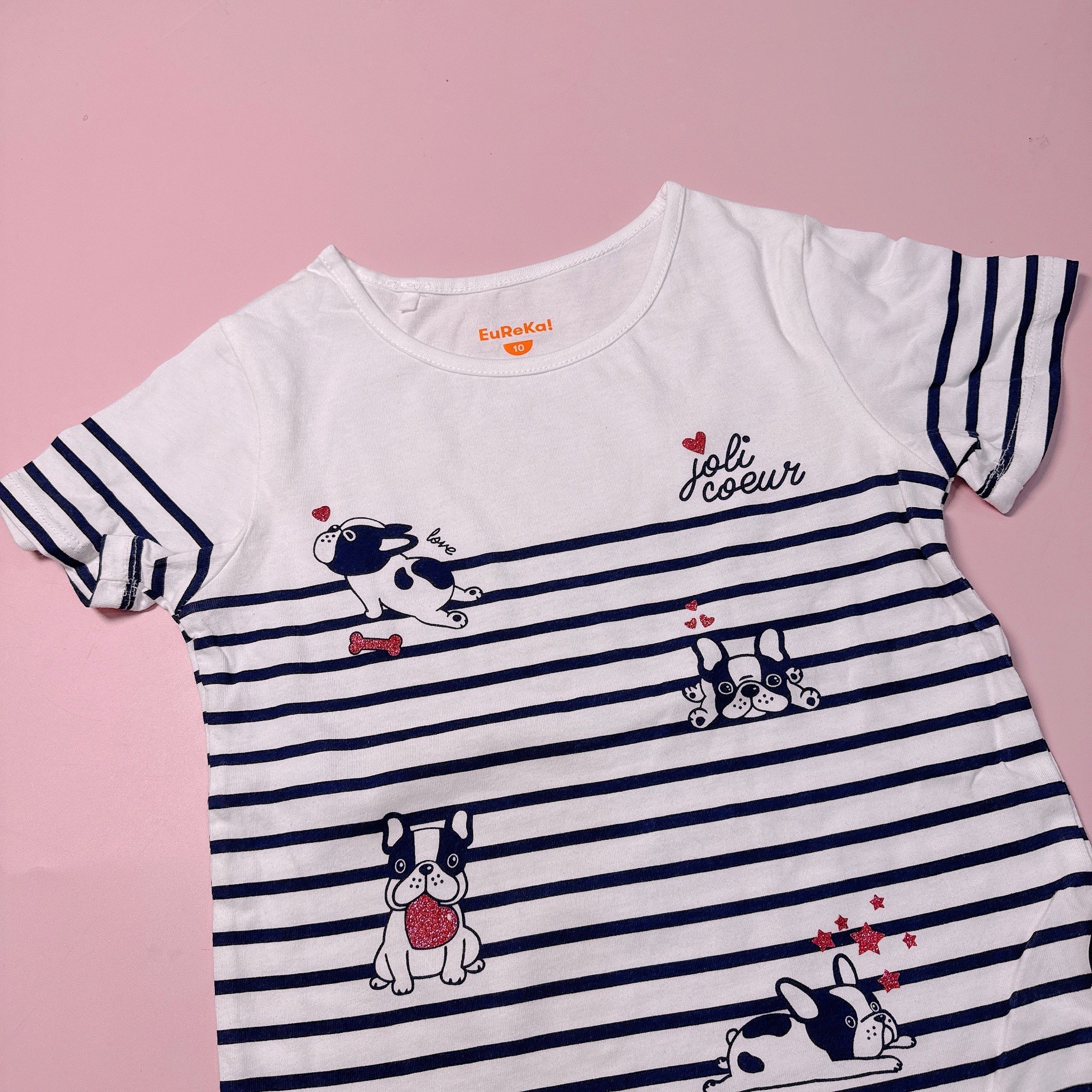Áo cotton Eureka kẻ nhiều màu cho bé gái size 2-16y
