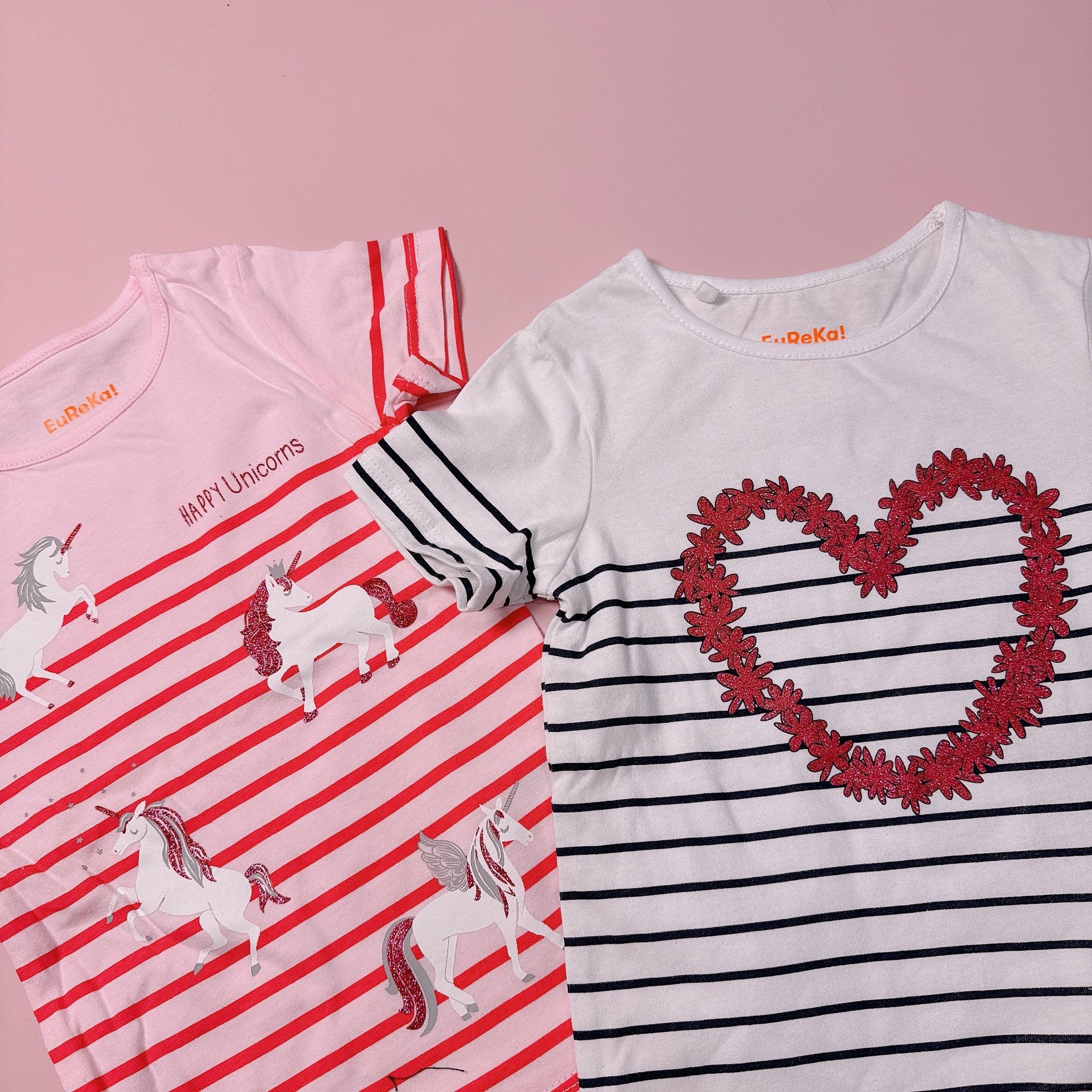 Áo cotton Eureka kẻ nhiều màu cho bé gái size 2-16y