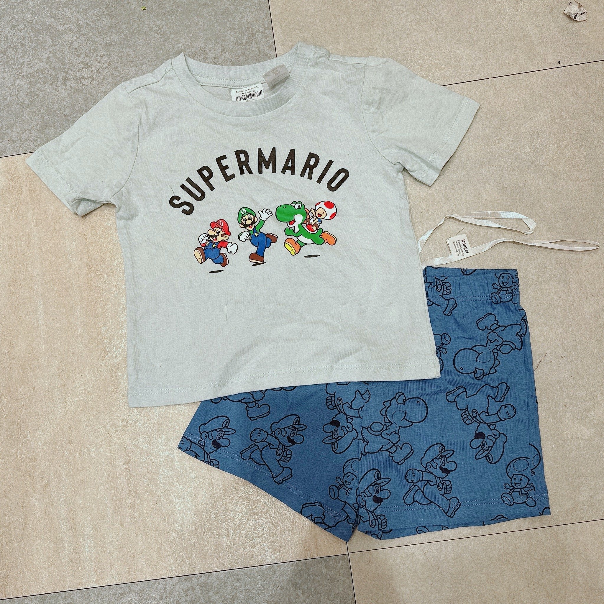 Bộ cotton dư xịn Sonic, Mario, Pawpatrol, Ô tô bé trai size 1-7y