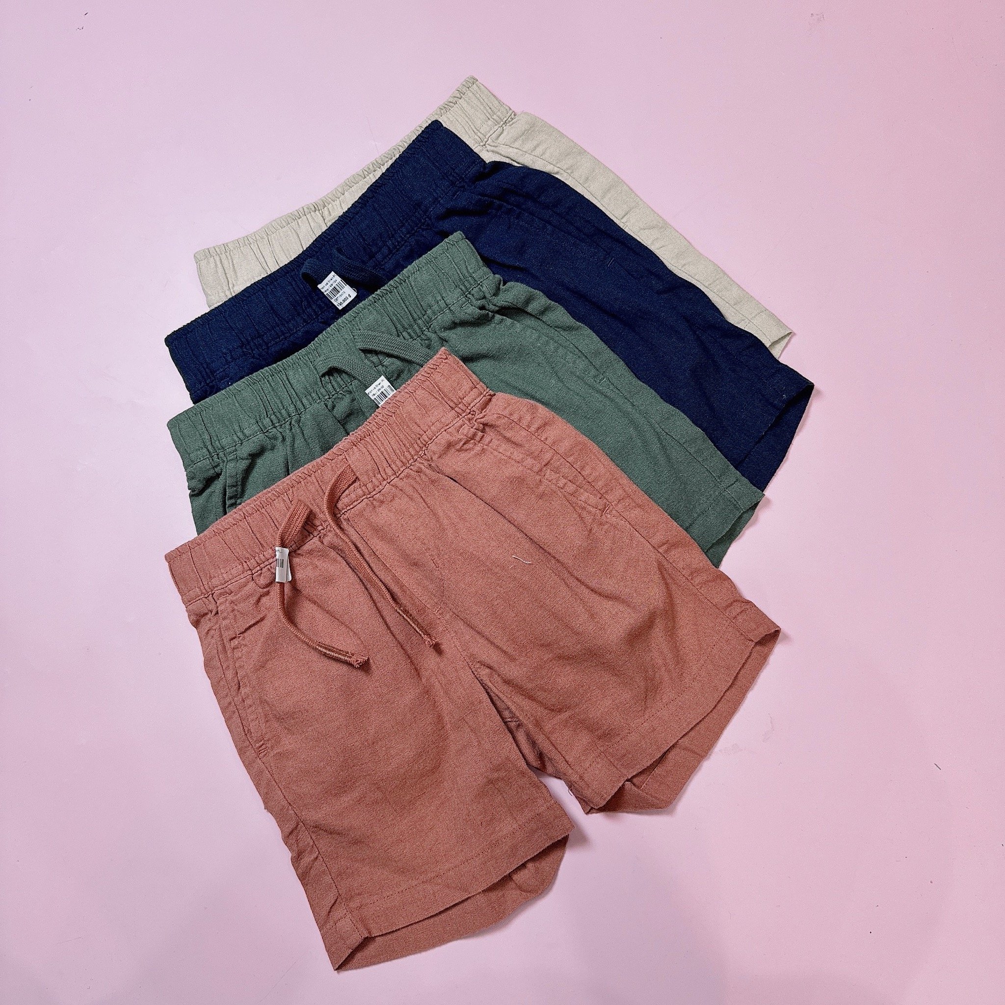 Quần short vải linen PDL dư xịn nhiều màu cho bé size 86-164