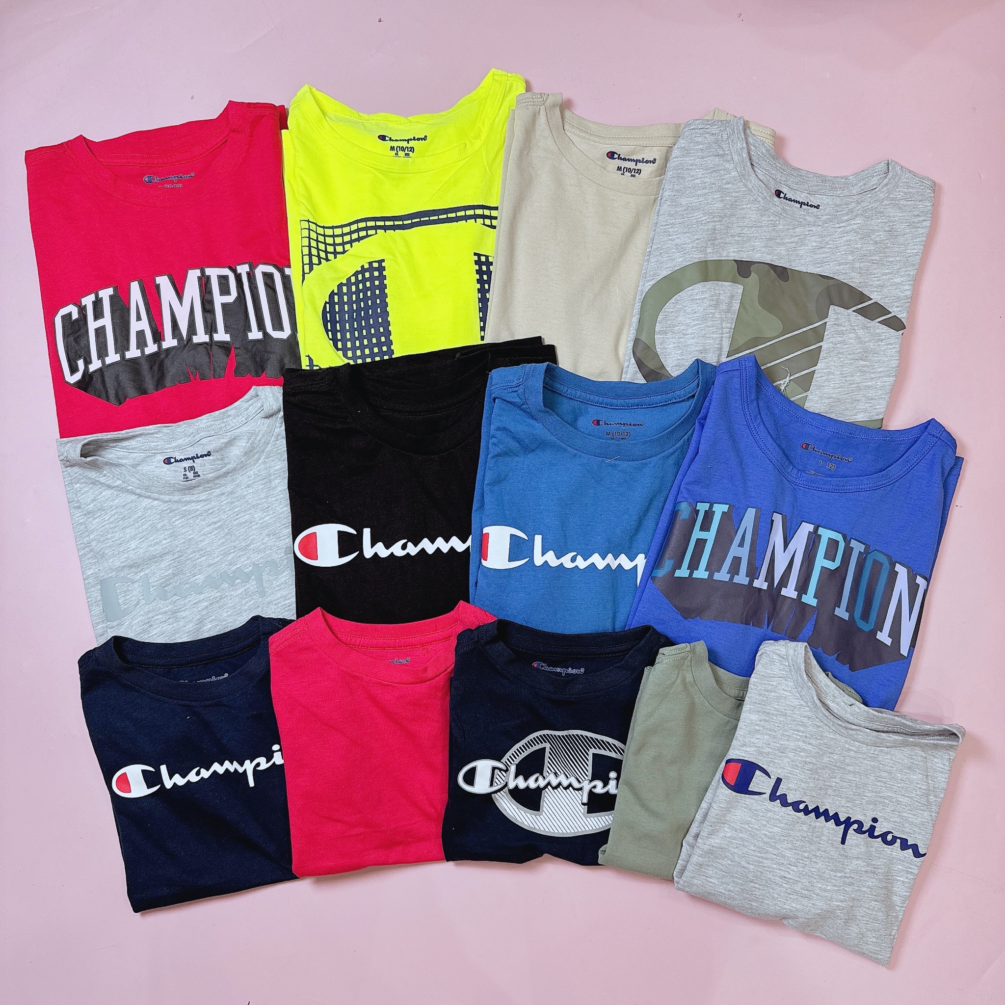 Áo cotton Cham.pion dư xịn nhiều màu cho bé trai size 2-16y