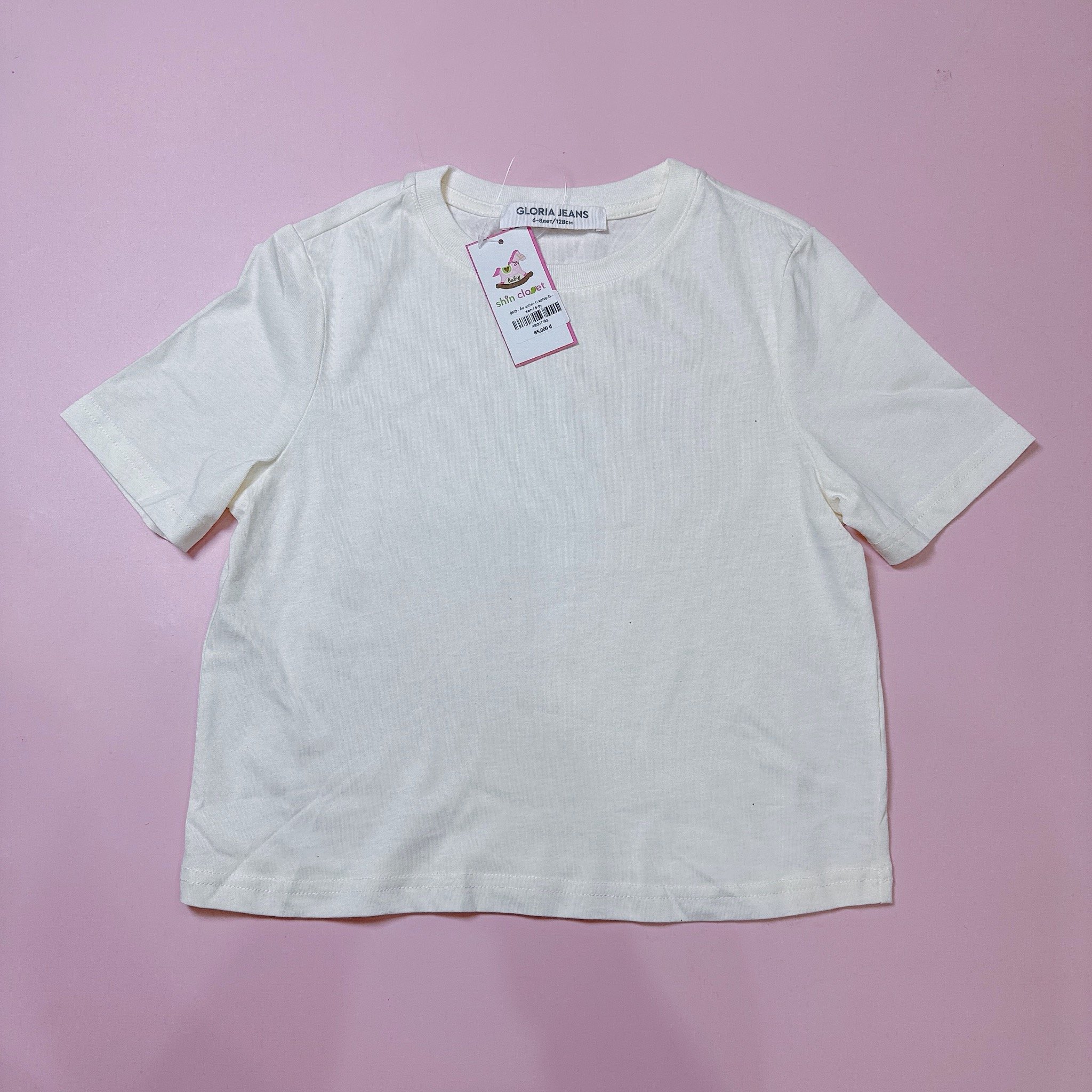 BM2 - Áo cotton Croptop GGJJ trơn nhiều màu cho bé gái size 2-14y