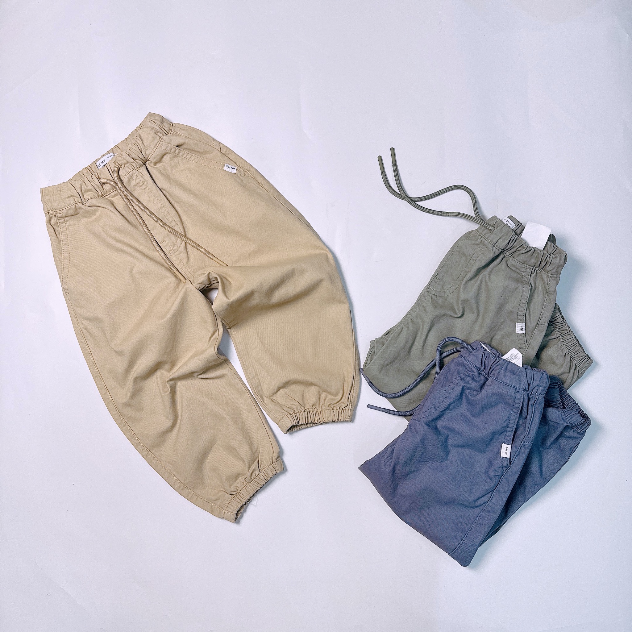 Quần jogger kaki GGJJ dư xịn vải kaki mềm cho bé size 2-8y