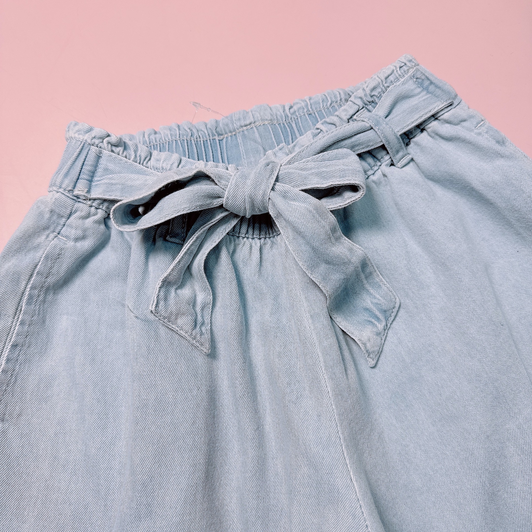 Quần short jean mềm Futurino xuất dư xịn 2 màu cho bé gái size 98-164