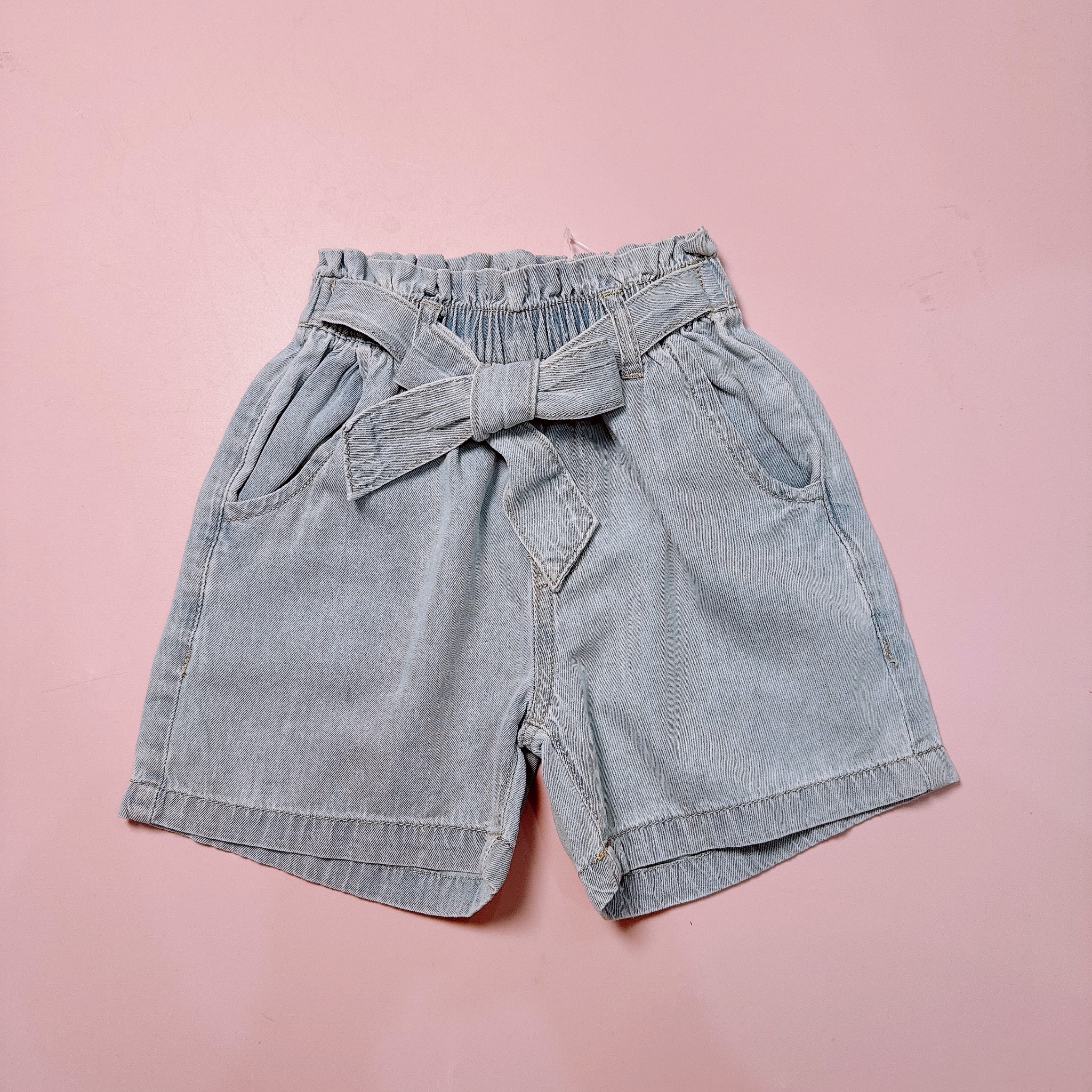Quần short jean mềm Futurino xuất dư xịn 2 màu cho bé gái size 98-164