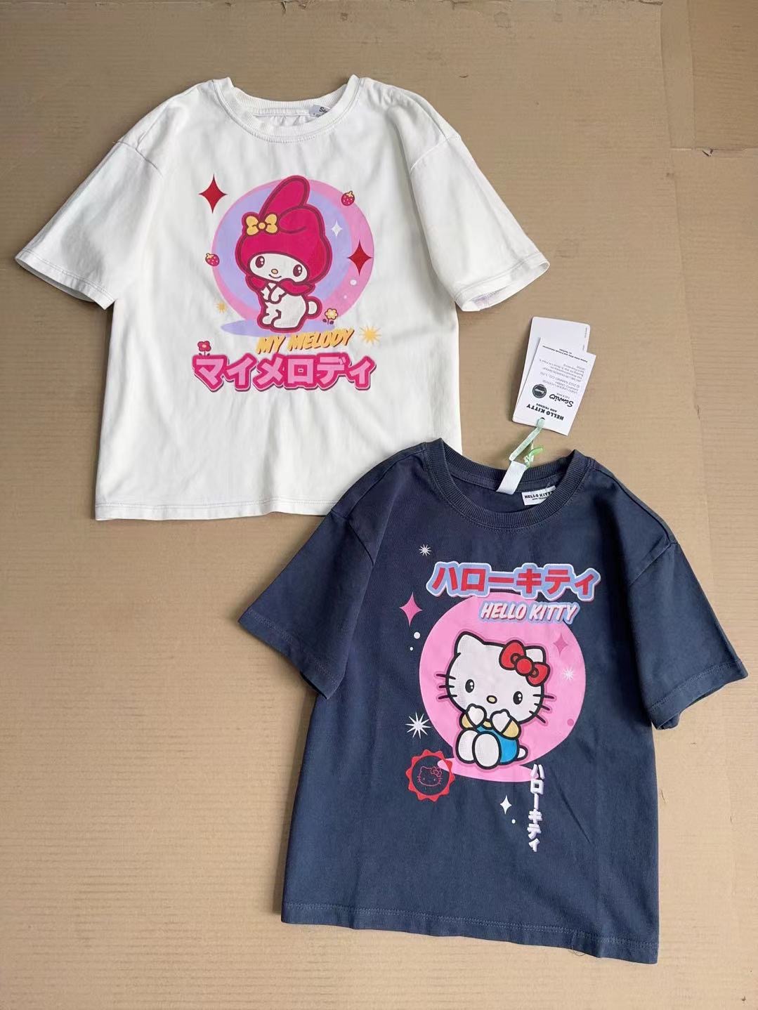 Áo cotton Sela Hello Kitty, Kuromi dư xịn nhiều màu BG size 92-116