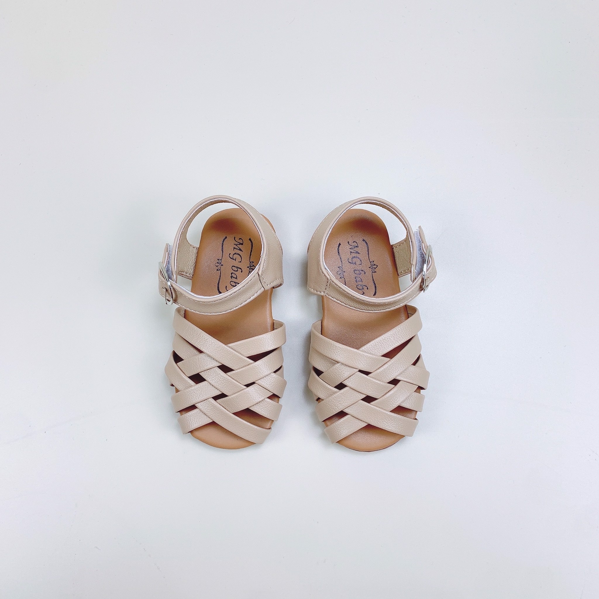 Sandal MG baby bé gái - Rọ đan chéo nhiều màu