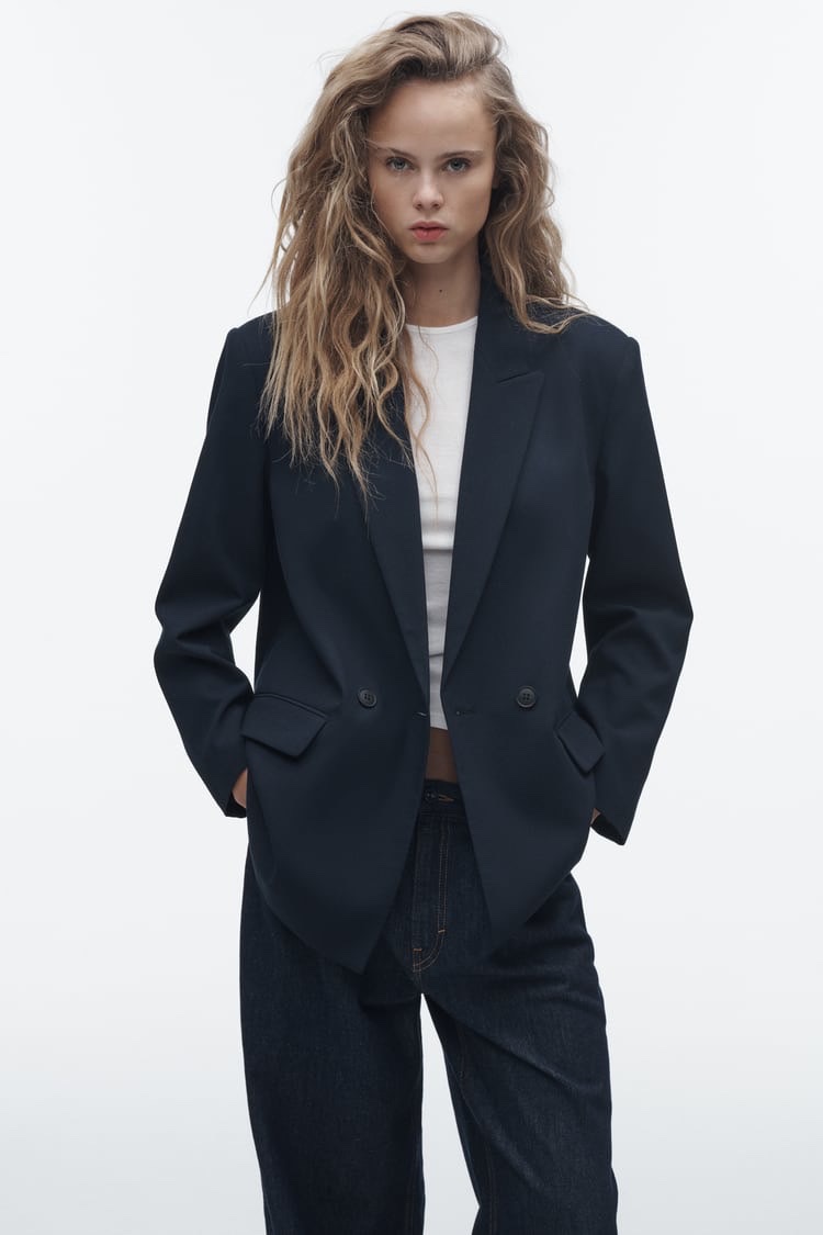 Áo khoác Blazer Zara cho Mẹ 2 màu Navy / Rêu size XS / S