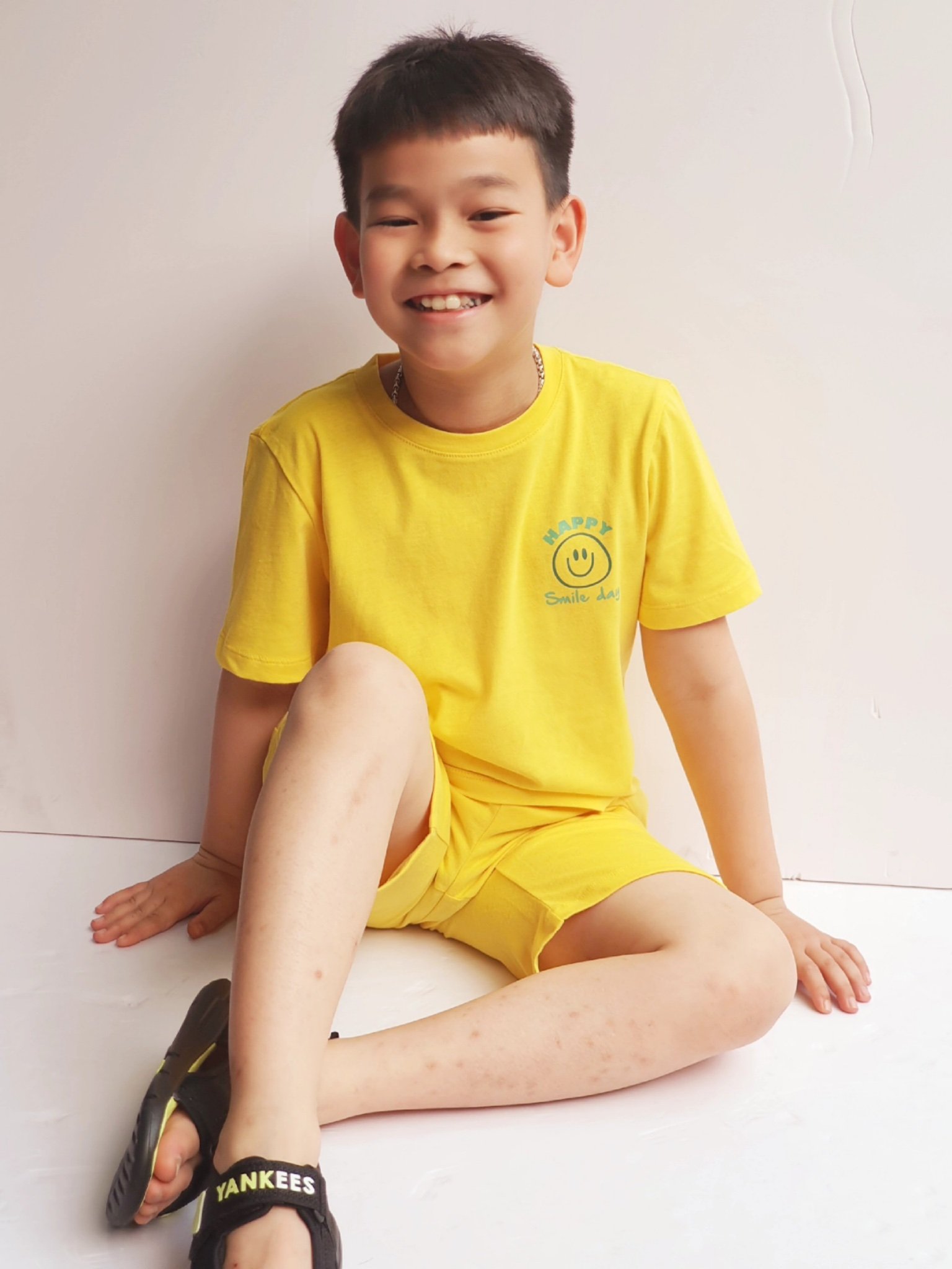 Bộ cotton Bee Mon mặt cười 5 màu BTBG size 110 - 160 - Bảng màu 2