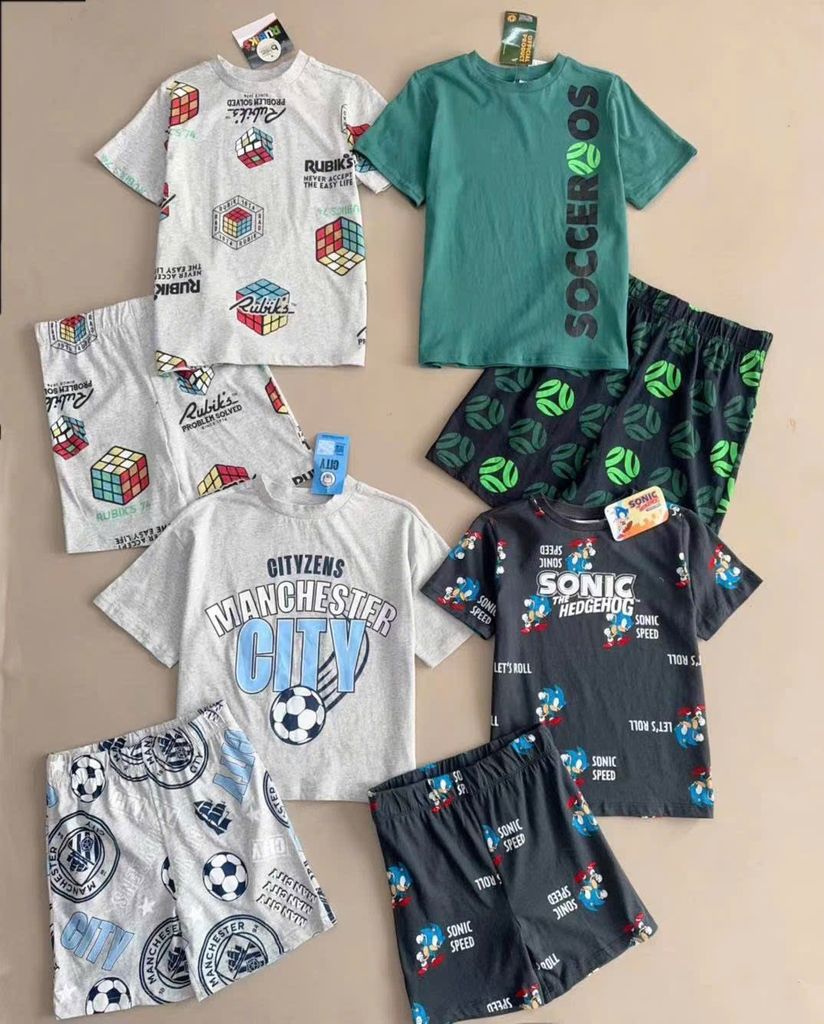 Bộ cotton dư xịn Manchester / Australia / Rubik / Sonic bé trai size 6 - 16y
