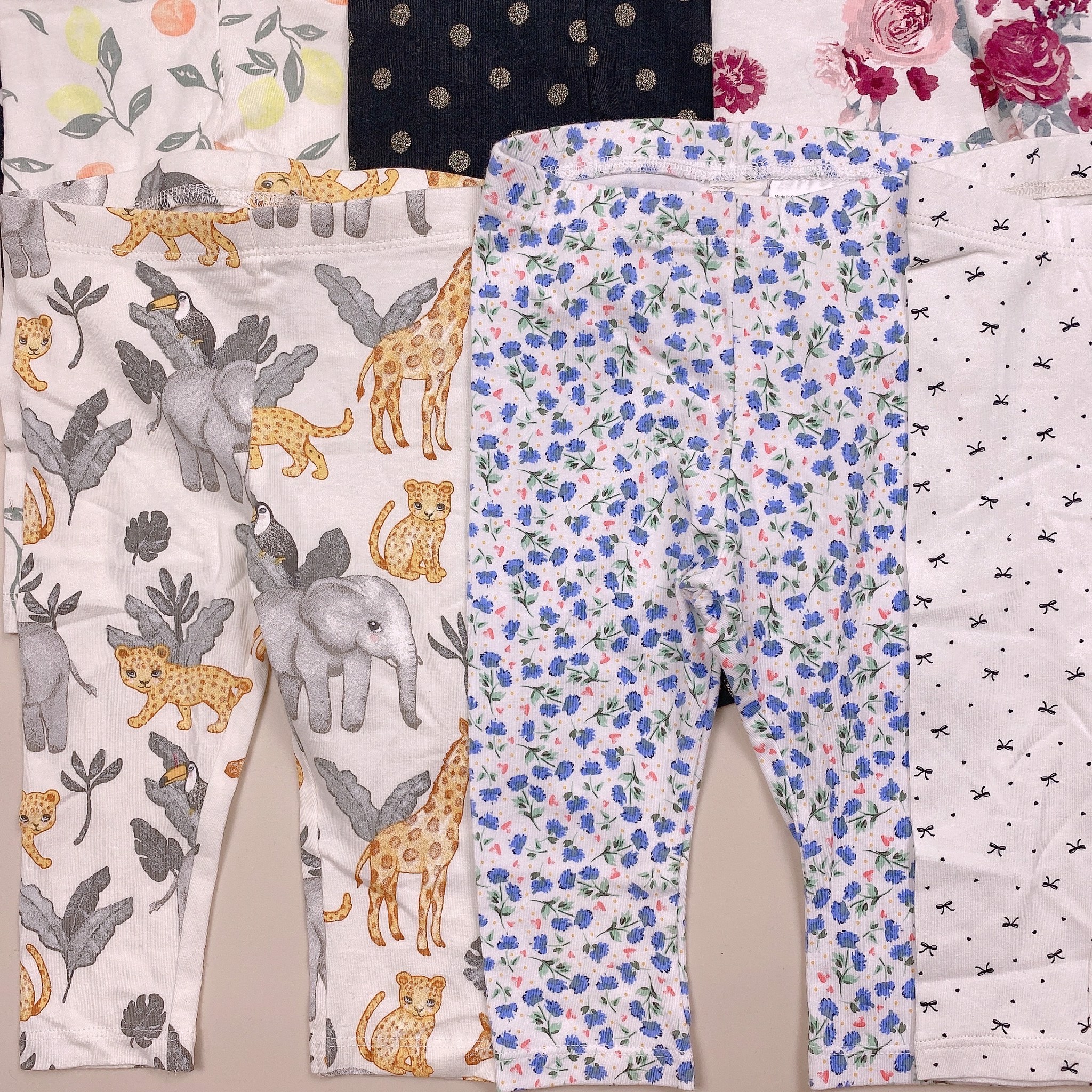 Quần legging cotton HM nhiều hình BG 4m - 4y