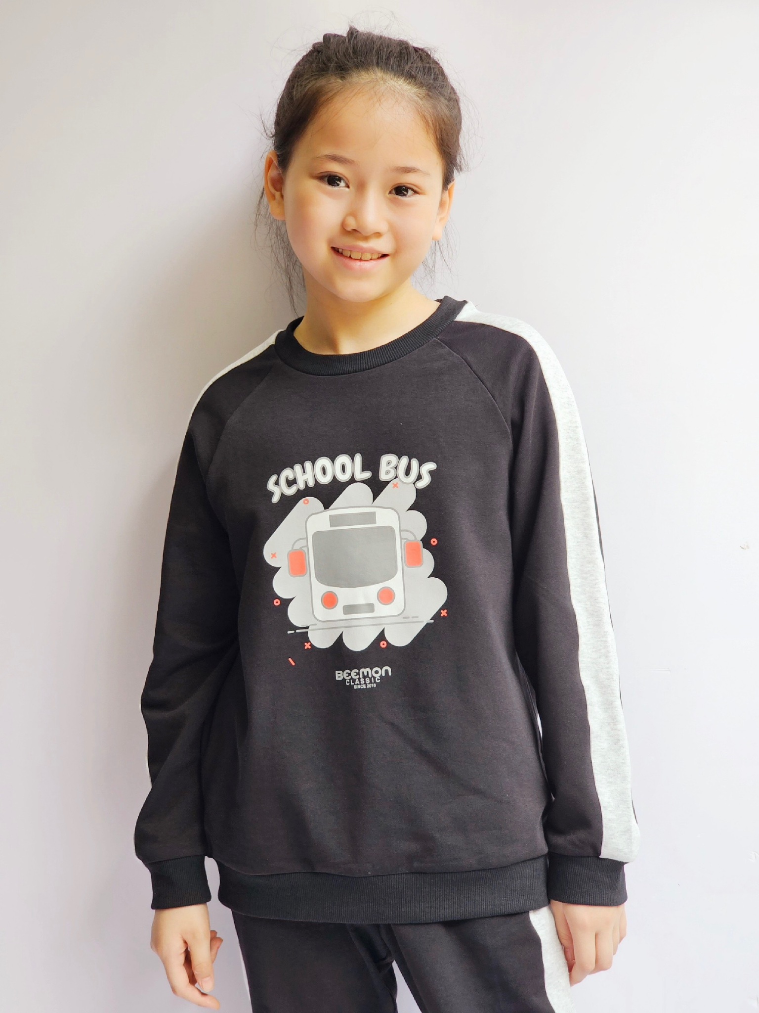 Bộ nỉ da cá Bee Mon School Bus 4 màu BTBG size 120 - 160