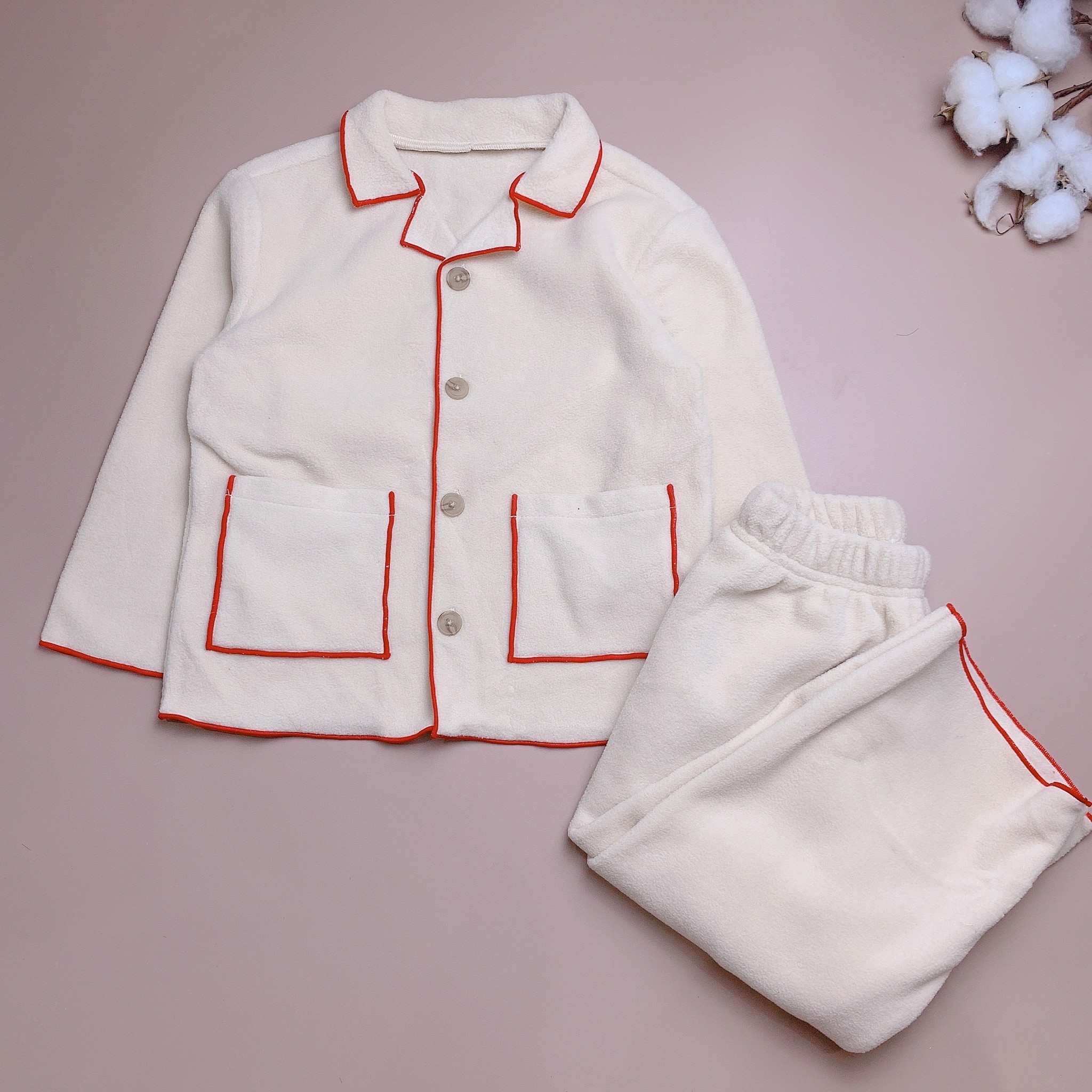 Bộ pyjama nỉ bông Laughing Child xuất hàn 3 màu