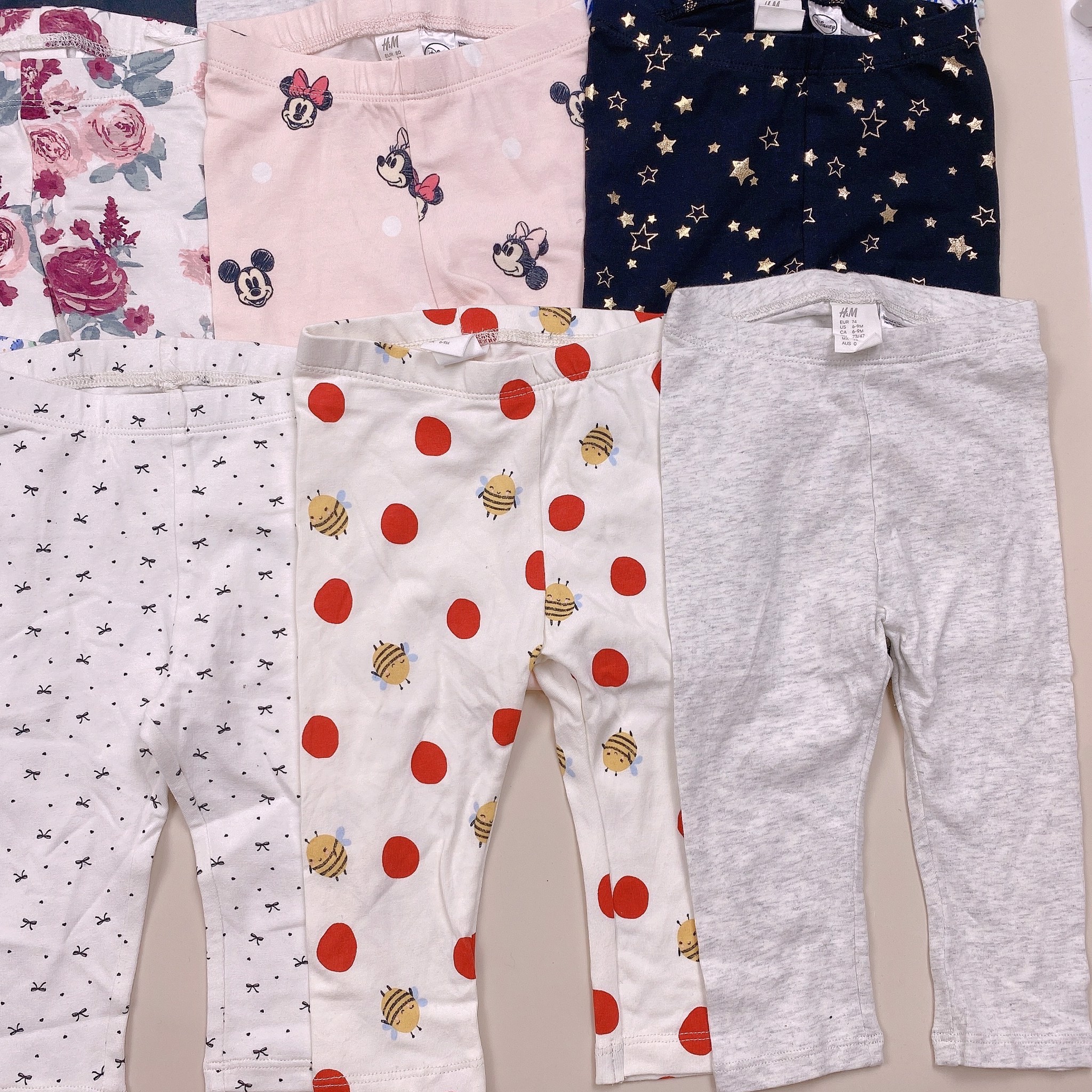 Quần legging cotton HM nhiều hình BG 4m - 4y