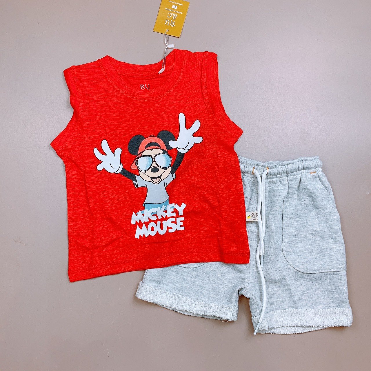 Bộ 3 lỗ cotton Ru & C nhiều hình size 2 - 7y