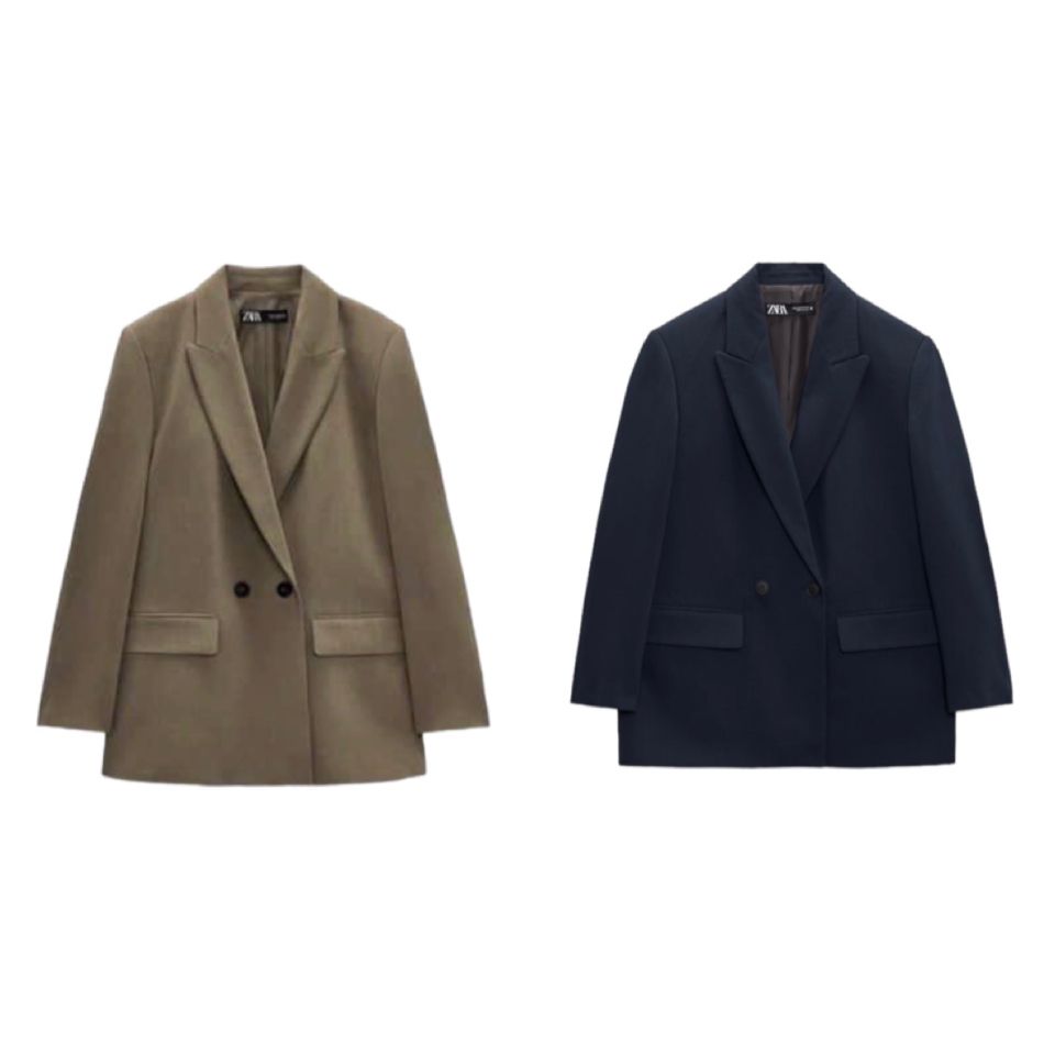 Áo khoác Blazer Zara cho Mẹ 2 màu Navy / Rêu size XS / S