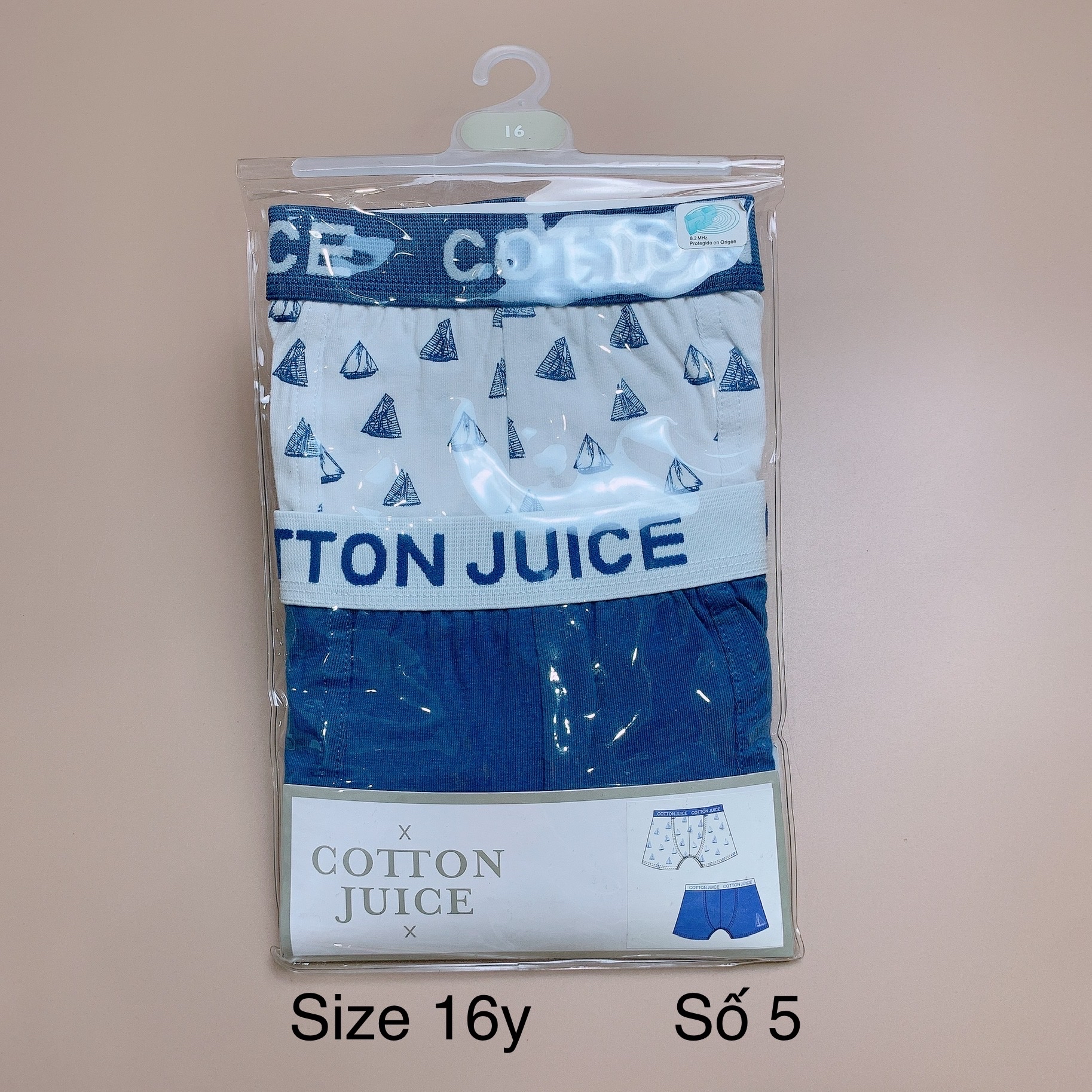 [16y] Set 2 quần sịp đùi Cotton Juice bé trai - (số 5-8)