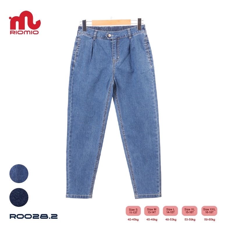 Quần jean đại nữ Riomio dáng baggy 2 màu S-XL