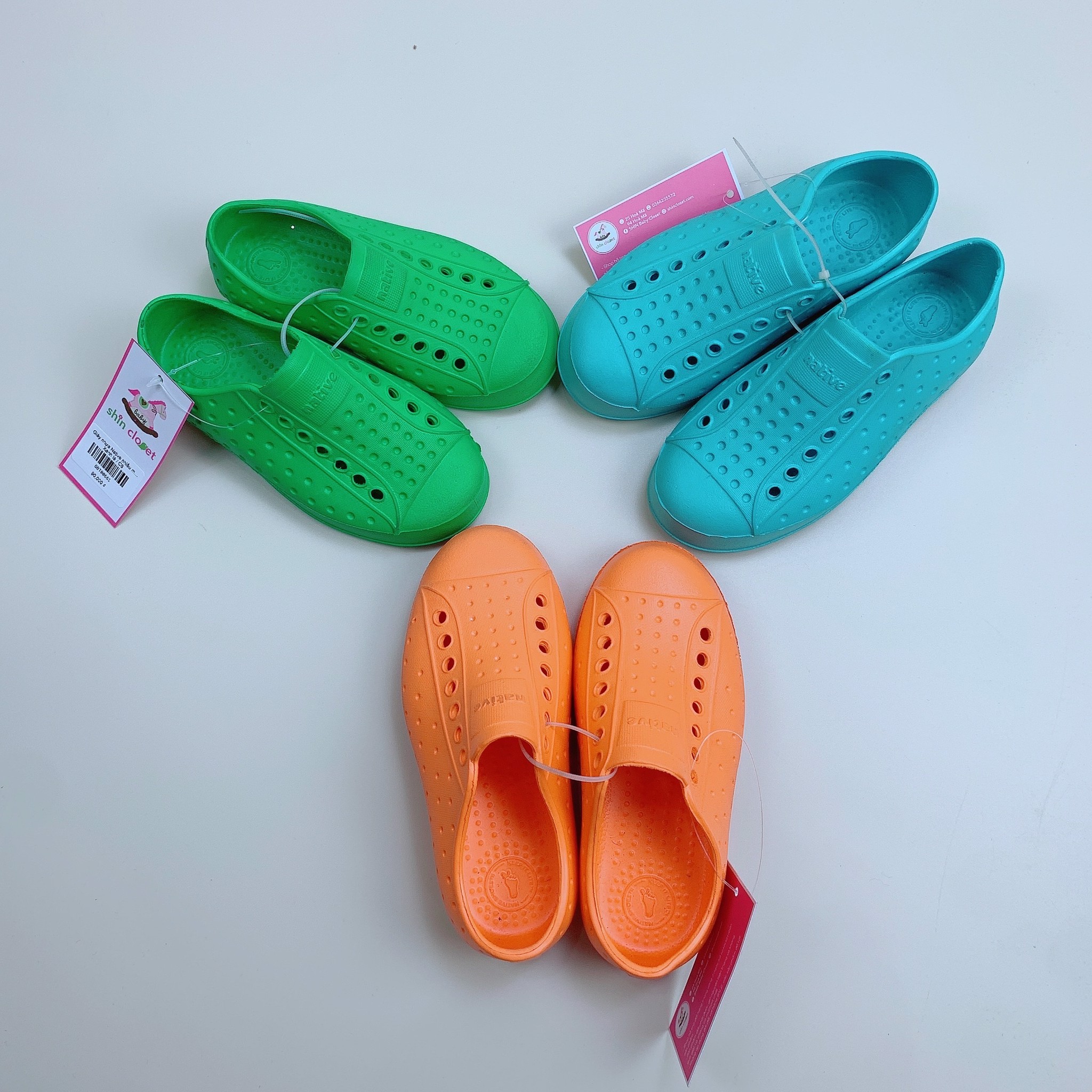 Giày nhựa Native nhiều màu BTBG - Bảng màu 3