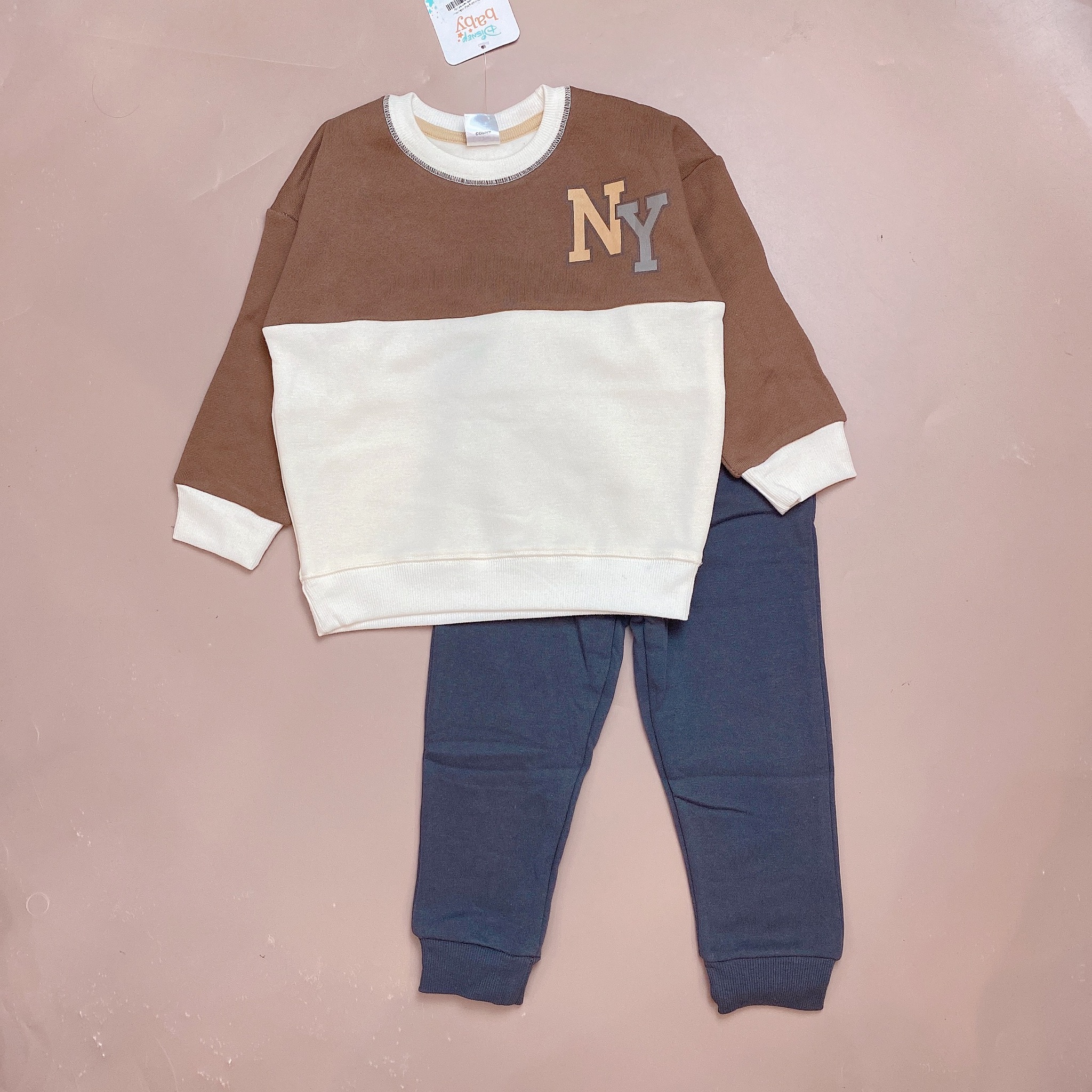 Bộ nỉ bông Muji nhiều hình Disney Bé trai size 2 - 5y