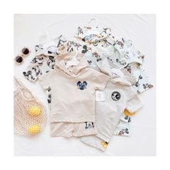 Bộ cotton Disney Baby áo có mũ nhiều hình BTBG