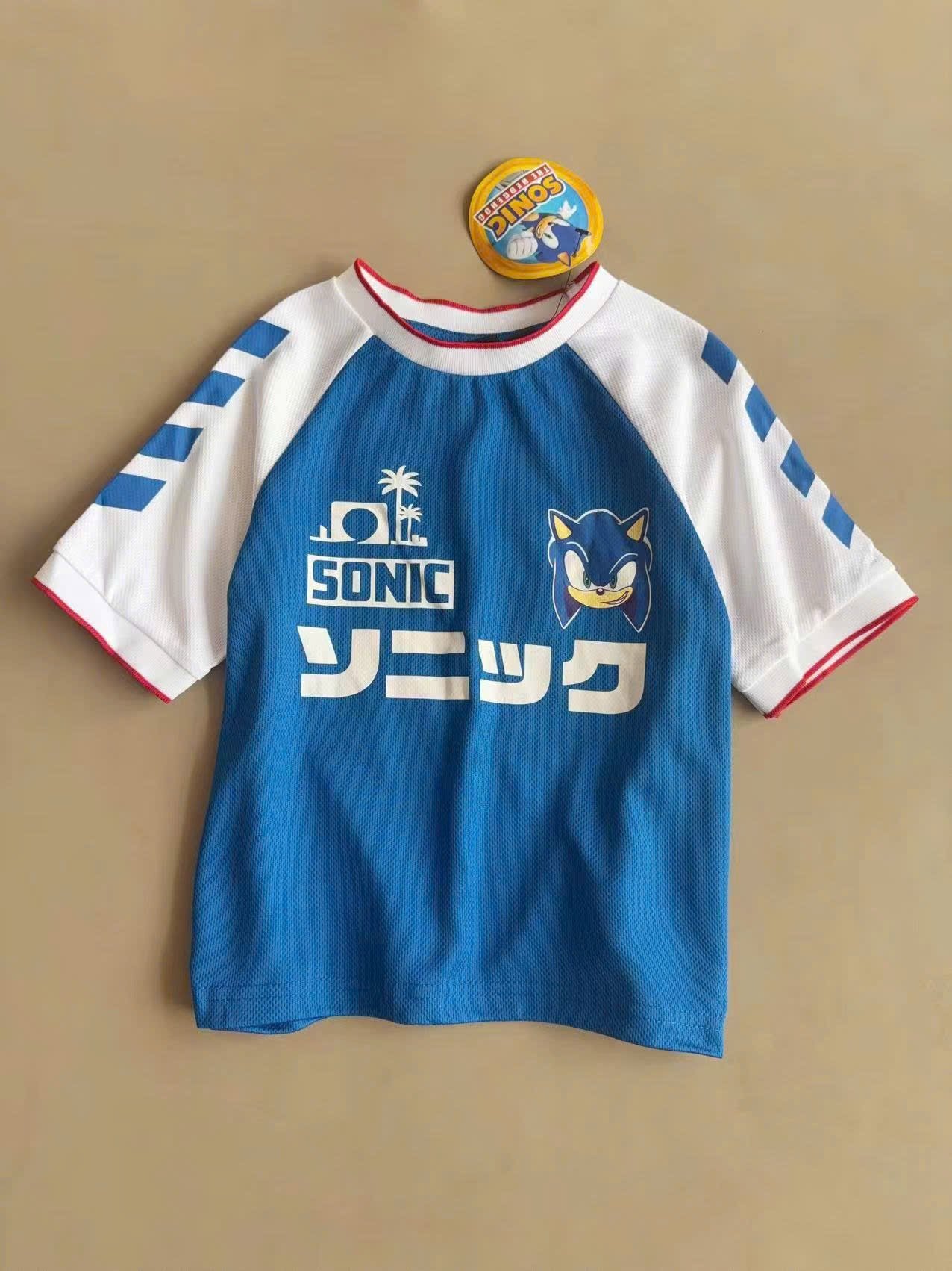 Bộ thể thao Pri.mark dư xịn màu xanh Sonic bé trai size 1-8y