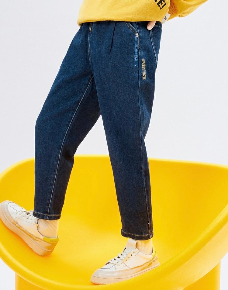 Quần jean baggy Balabala màu xanh đậm size 130 - 175