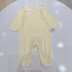 Body dài Agabang cổ trắng thêu gấu bé gái size 80