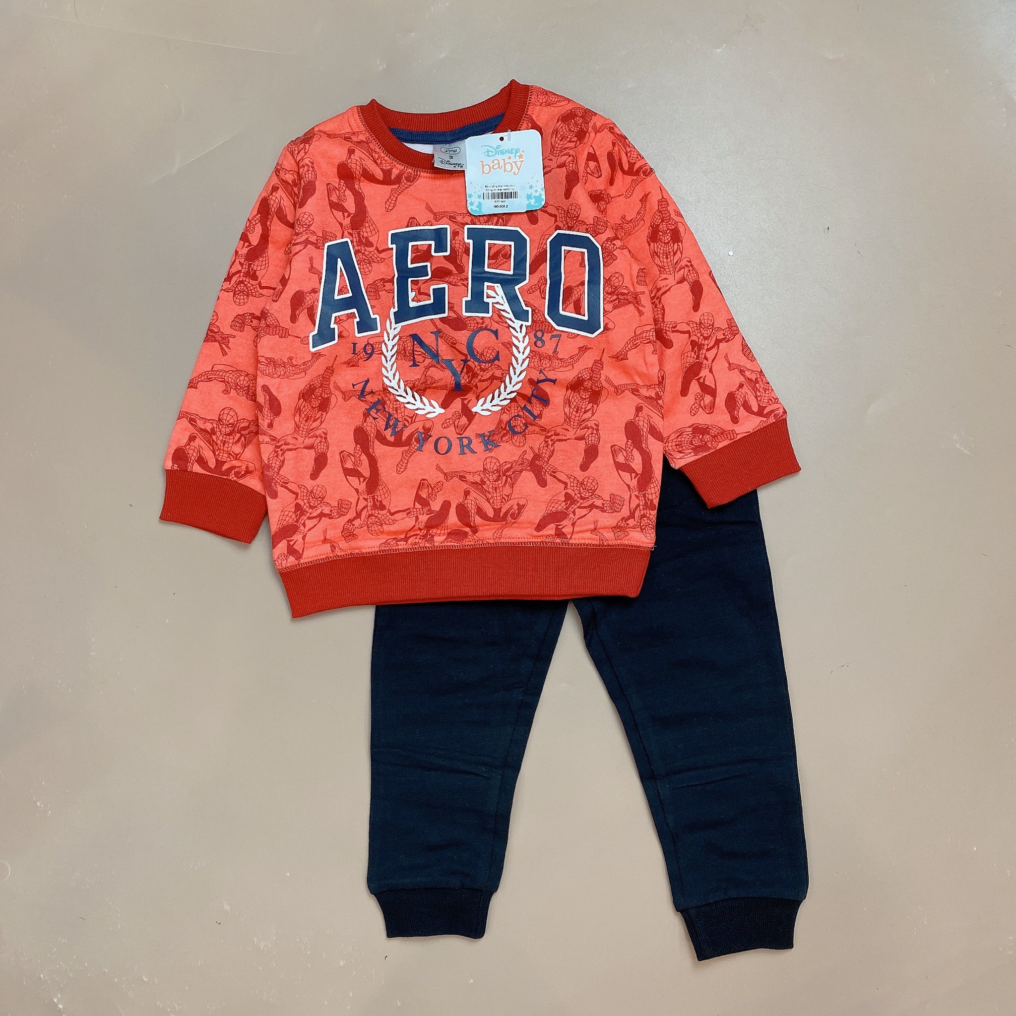 Bộ nỉ bông Muji nhiều hình Disney Bé trai size 2 - 5y