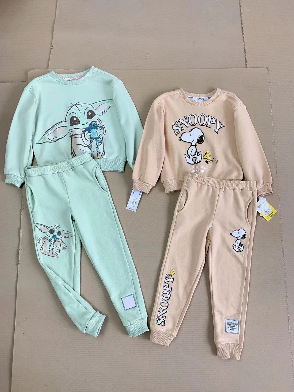 Bộ nỉ bông Disney Juniors nhiều hình dòng Nhí size 12m - 5y