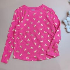 Áo cotton dài tay Oldnavy - Hồng ngựa vàng