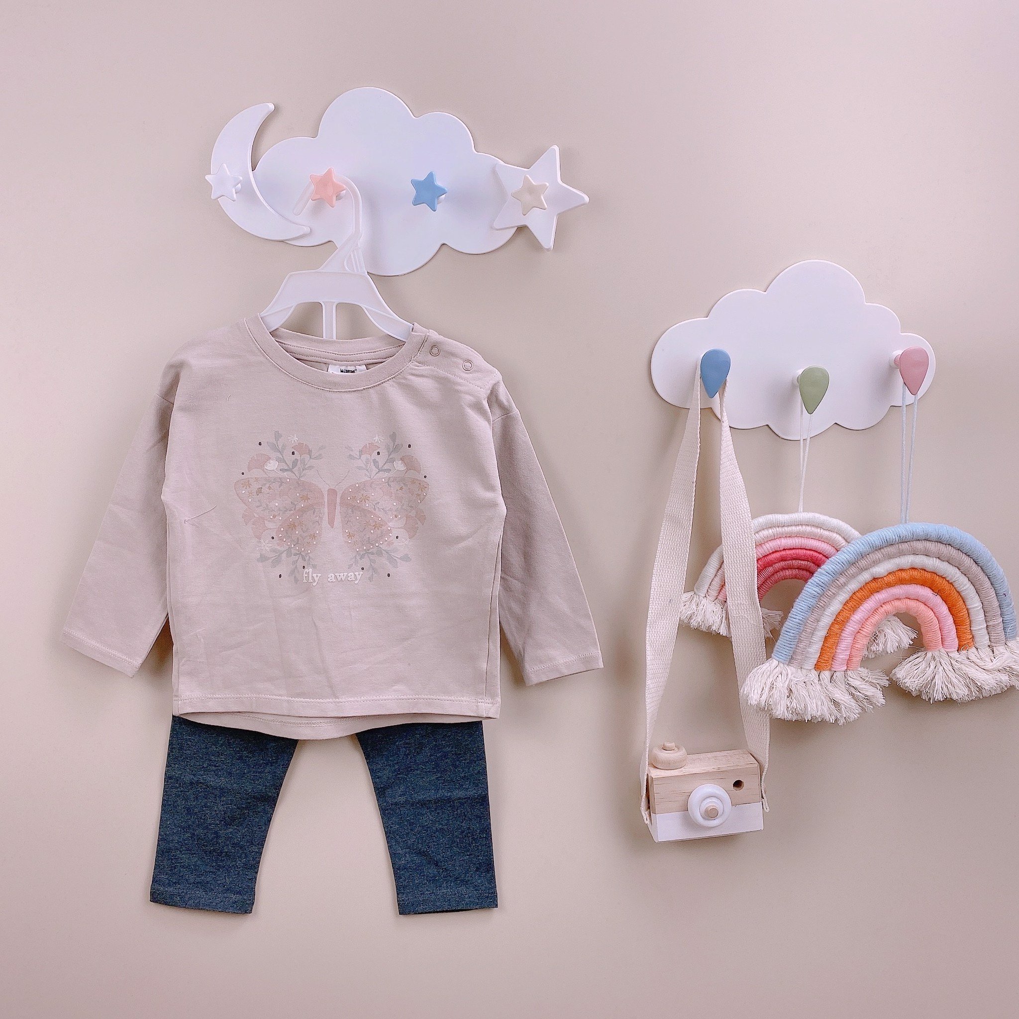 Bộ cotton Minene nhiều hình bảng màu 1 Bé Gái