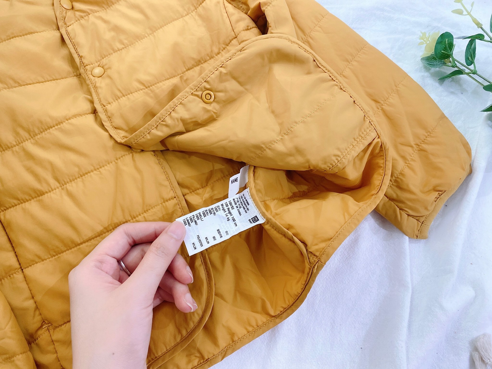 Áo phao siêu nhẹ cổ tròn Uni 4 màu BTBG size 80 / 90 / 100