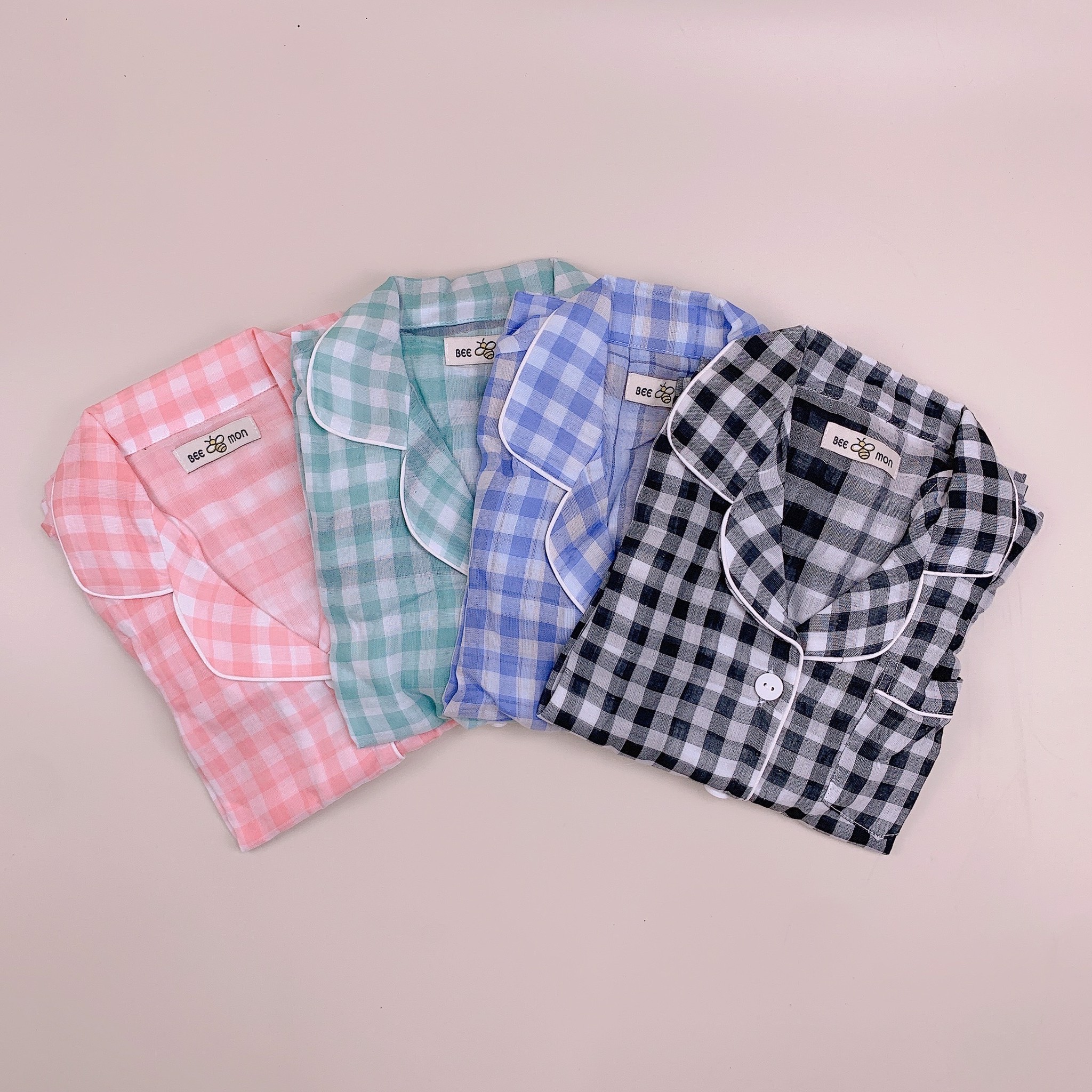 Pyjama muslin Bee Mon Caro 4 màu cho Bé và Mẹ