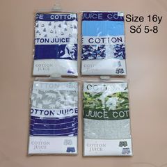 [16y] Set 2 quần sịp đùi Cotton Juice bé trai - (số 5-8)