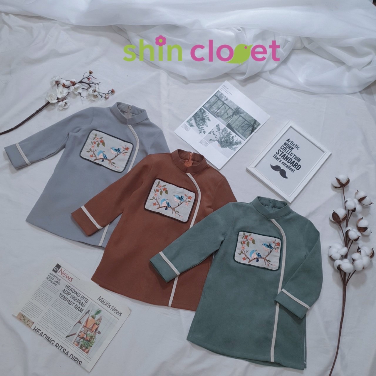 [6-10y] Áo dài Shin Closet bé trai - 4 màu