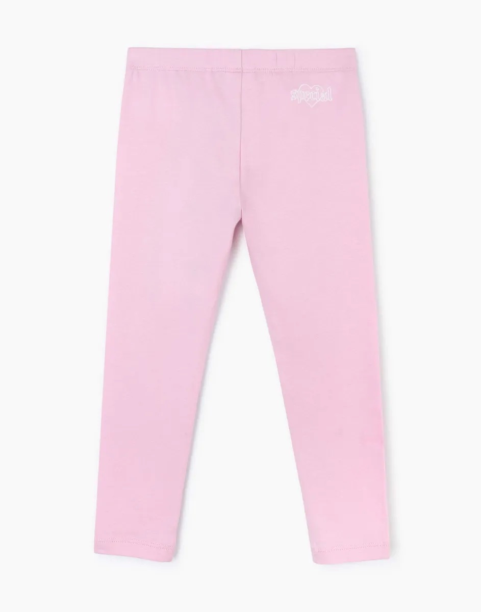 Quần legging thêu chữ 3 màu Bé gái size 2 - 6y