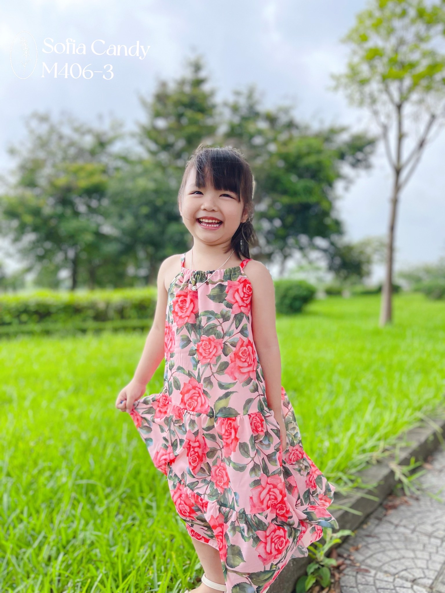 Váy hai dây voan Sofia Candy nhiều màu hoa - bảng màu 1