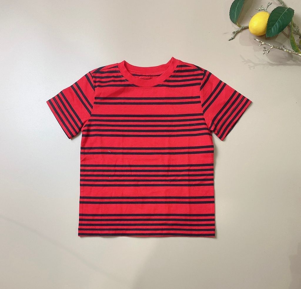 Áo cotton Okie Dokie đỏ kẻ đen BT