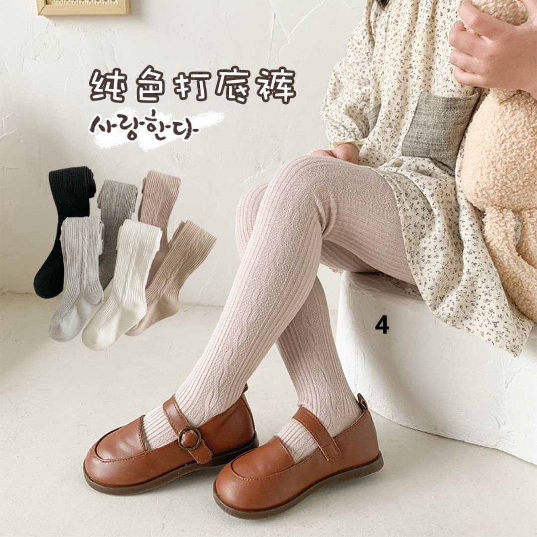 Quần tất trơn 6 màu dệt vặn thừng nhỏ size 3 - 9y