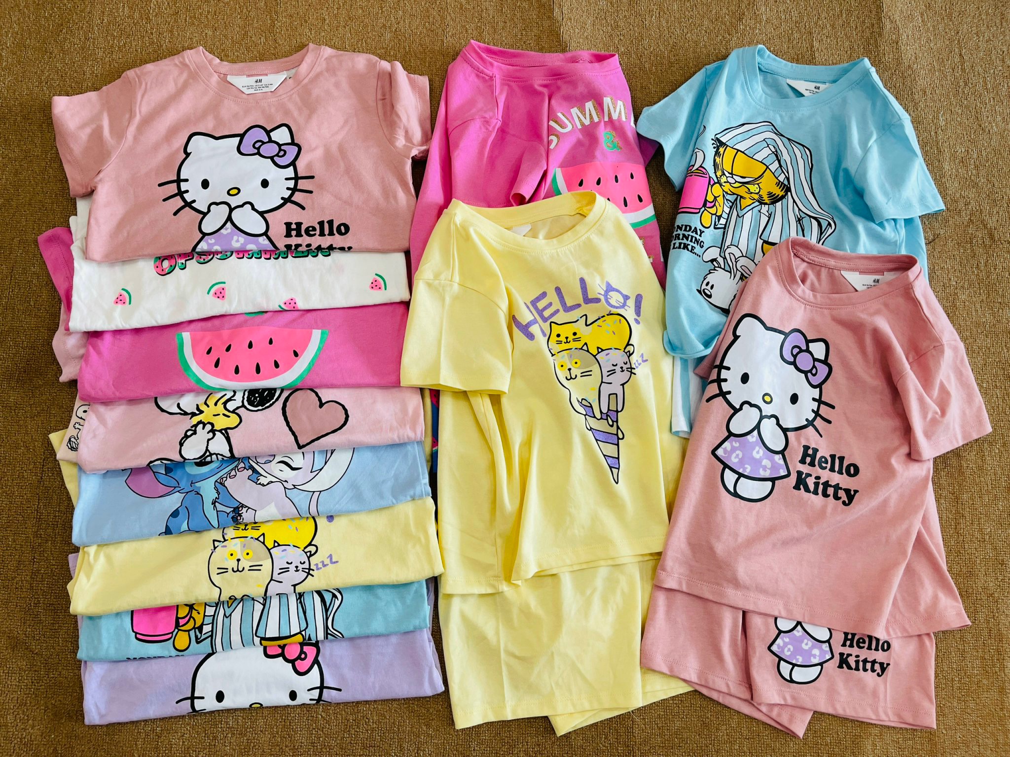 Bộ cotton HM nhiều hình dòng nhí BG size 2-10y