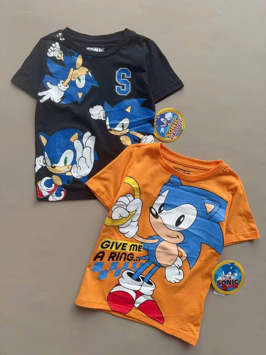 Áo cotton Sonic dư xịn nhiều màu cho bé trai size 4-7y