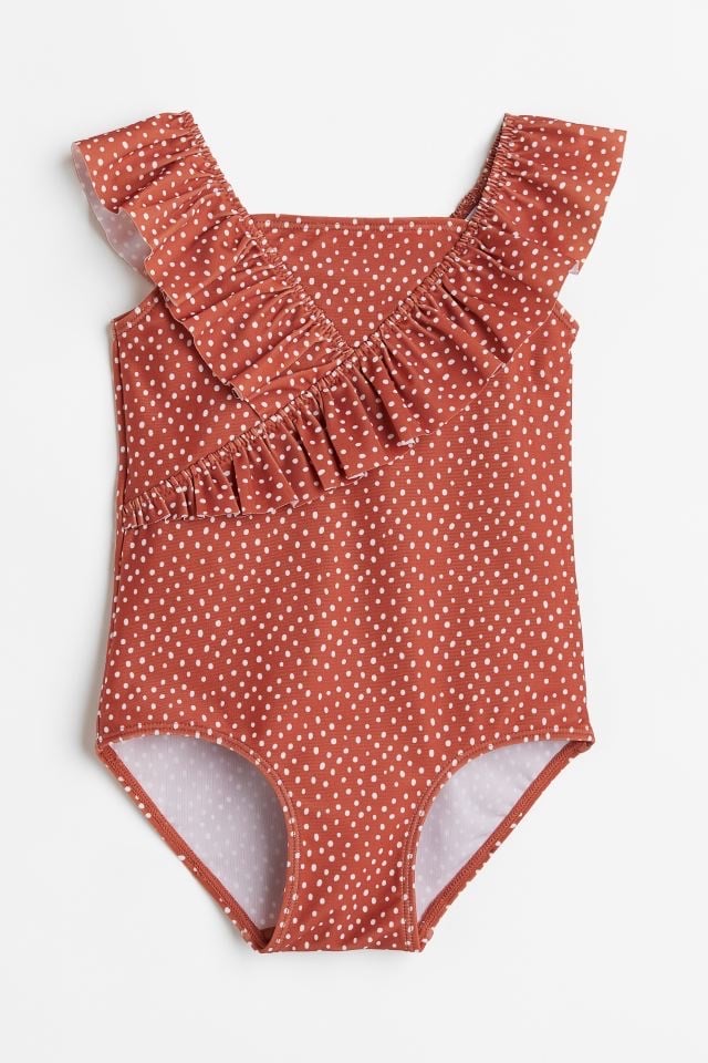 Bộ bơi HM màu cam đất chấm bi BG size 1 - 10y