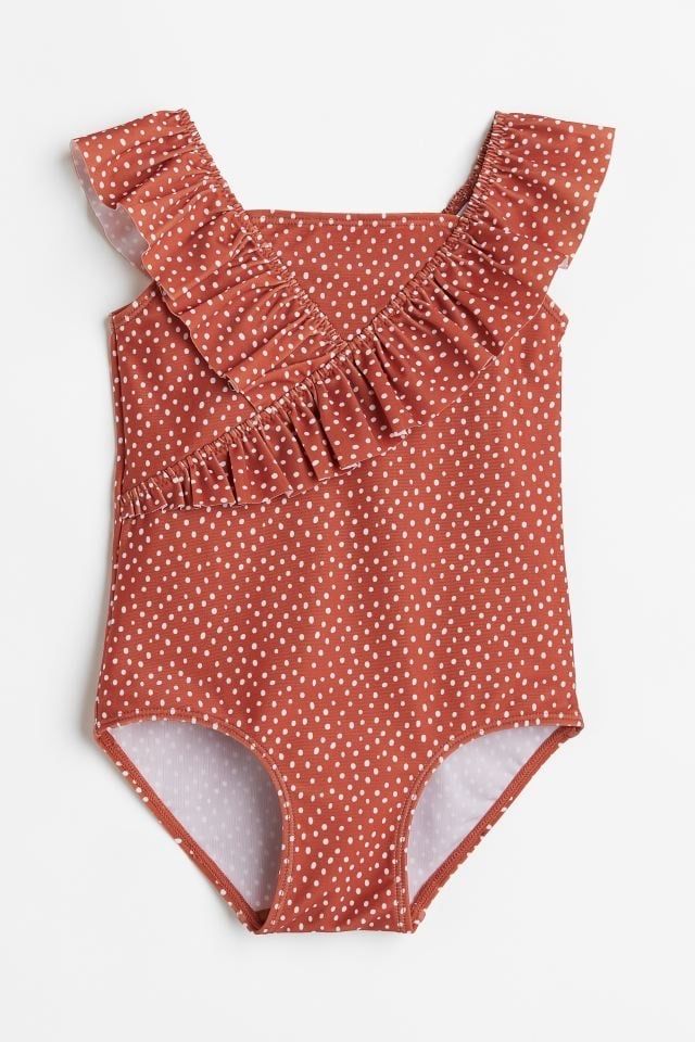 Bộ bơi HM màu cam đất chấm bi BG size 1 - 10y