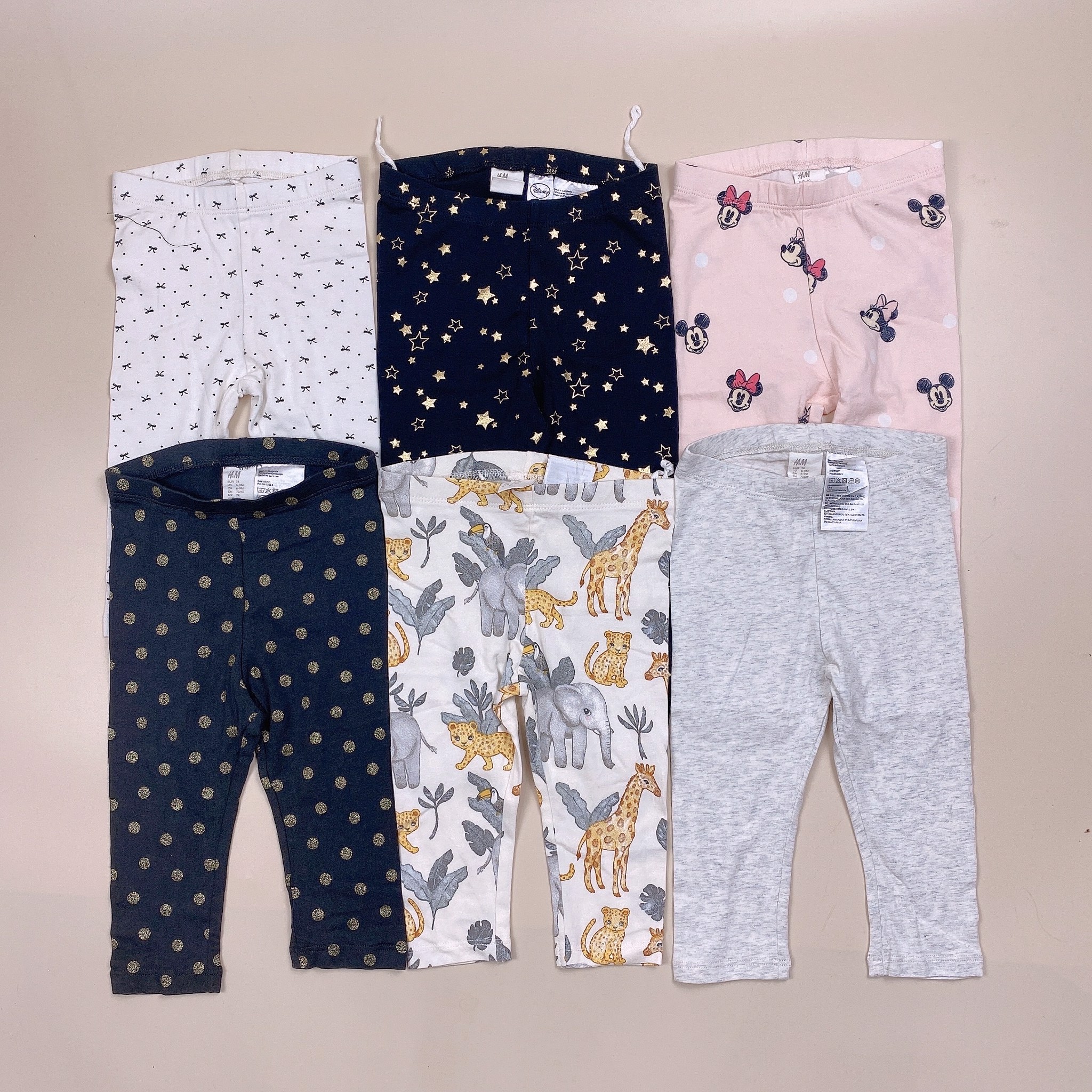 Quần legging cotton HM nhiều hình BG 4m - 4y