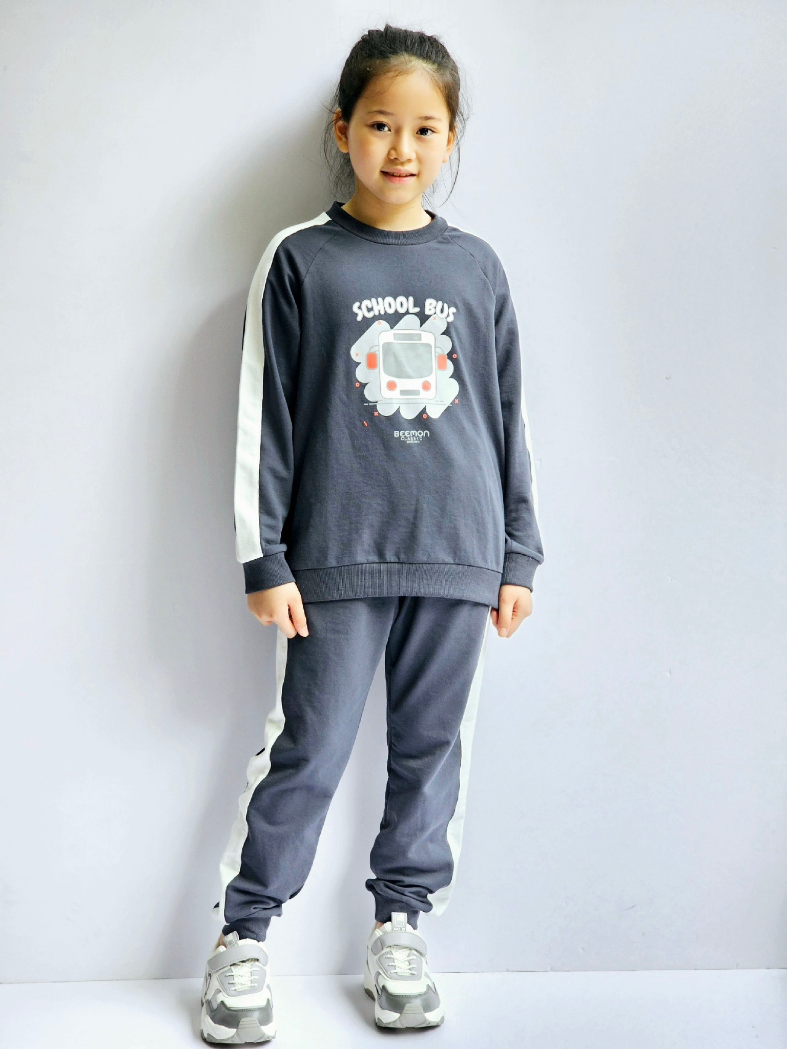 Bộ nỉ da cá Bee Mon School Bus 4 màu BTBG size 120 - 160