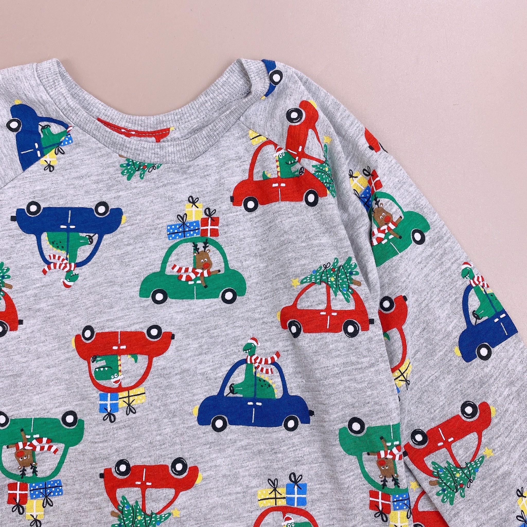 Bộ cotton matalan BT màu ghi ô tô noel