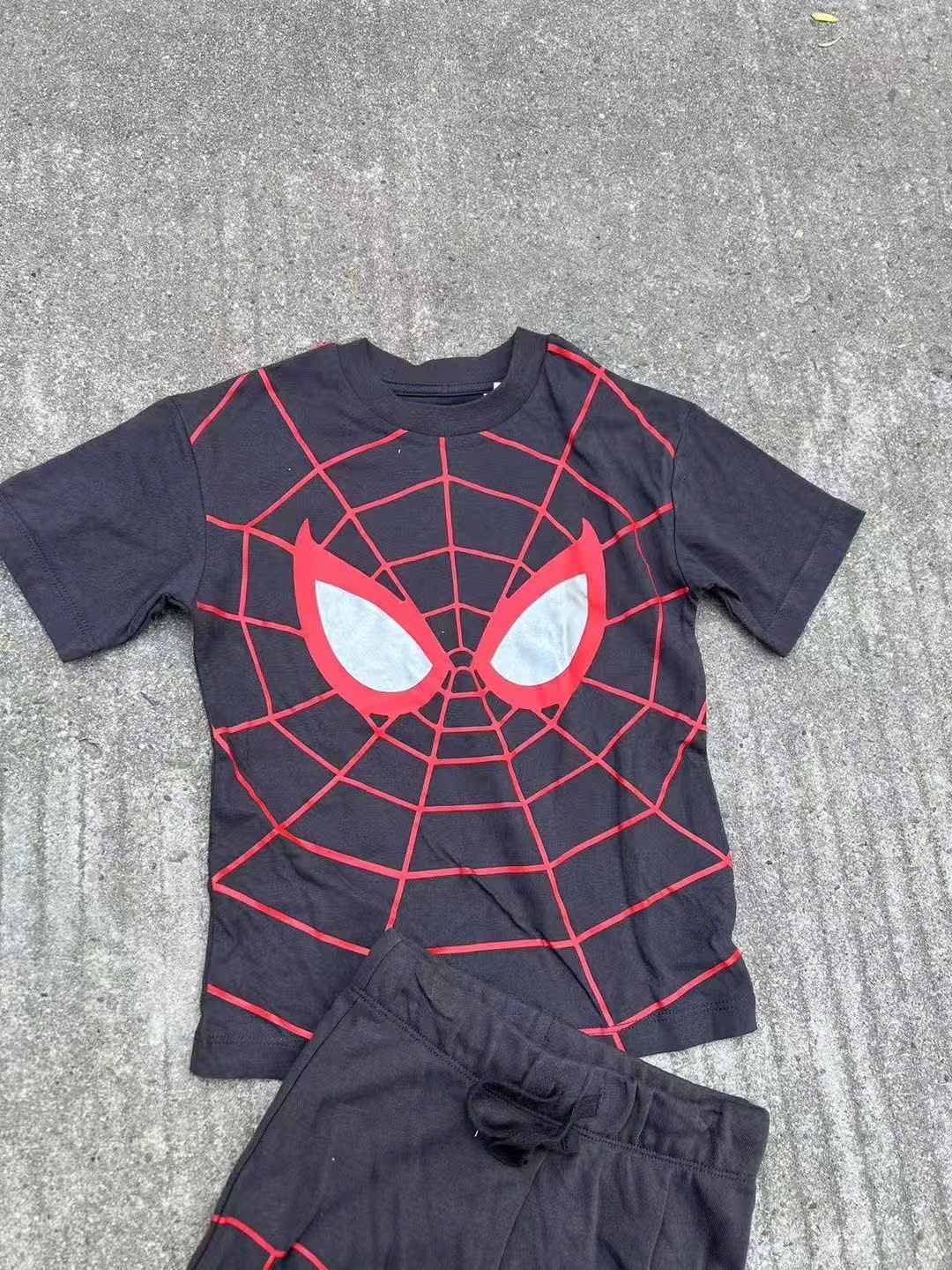 Bộ cotton dư xịn màu ghi hoạ tiết Spiderman cho bé trai size 2-10y