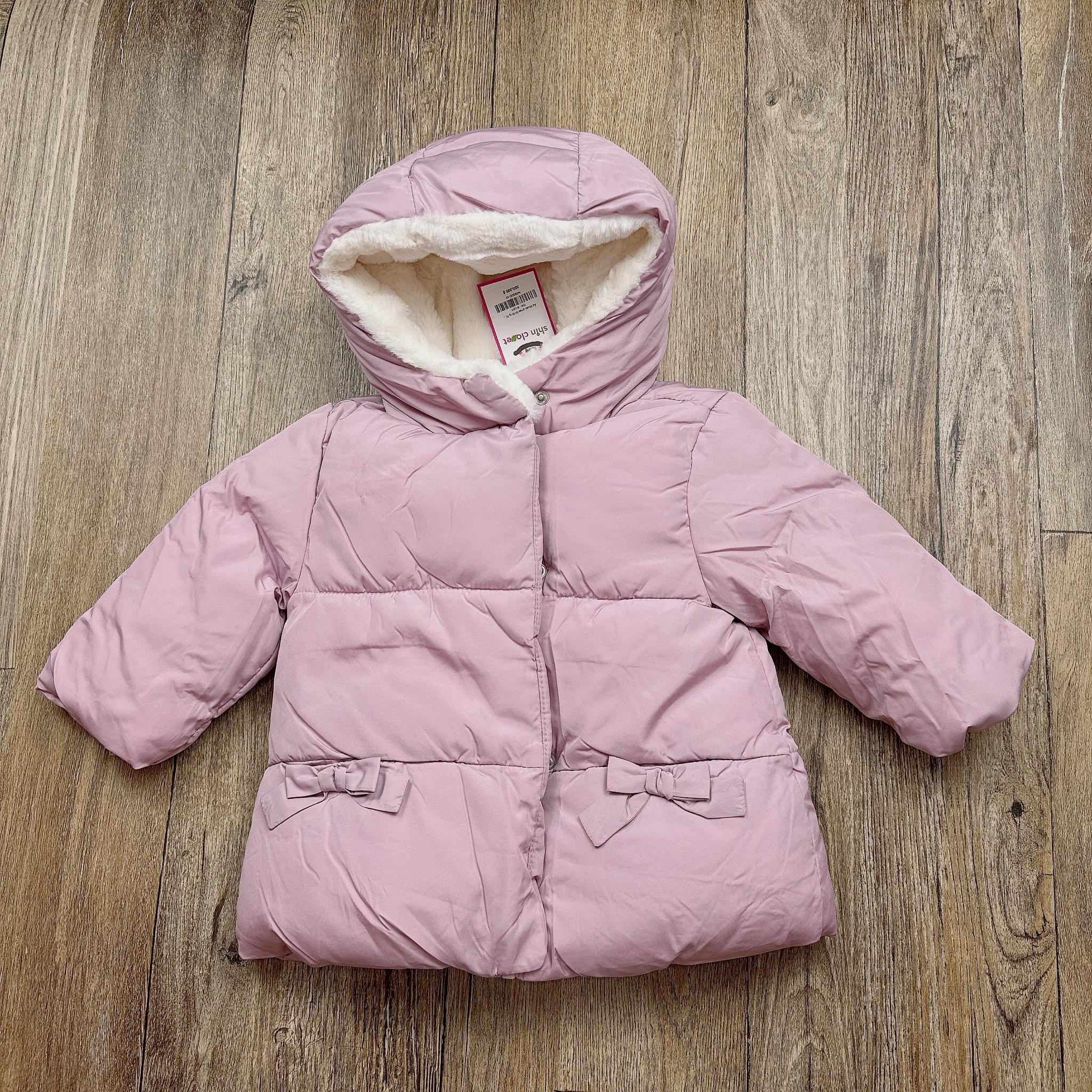 Áo khoác phao lót lông Sfera siêu nhẹ nhiều màu cho bé gái size 1-3y