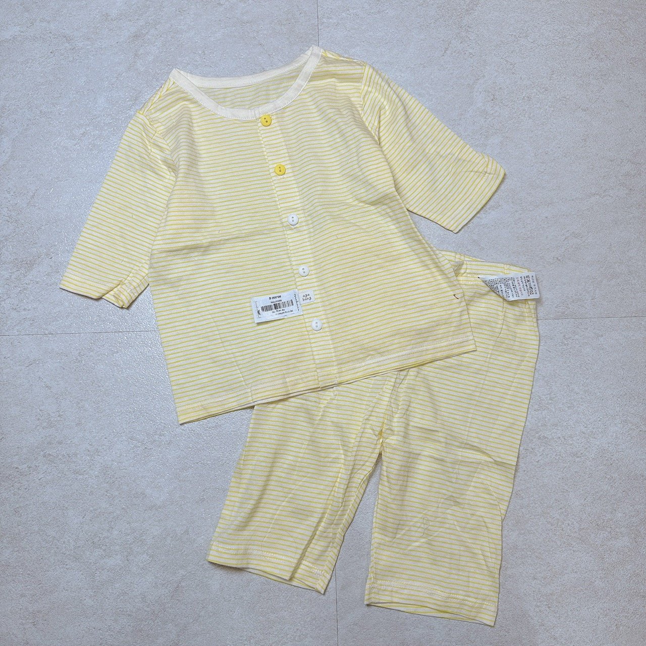 Bộ lửng cotton vải Hàn kẻ ngang 3 màu size 80 - 120